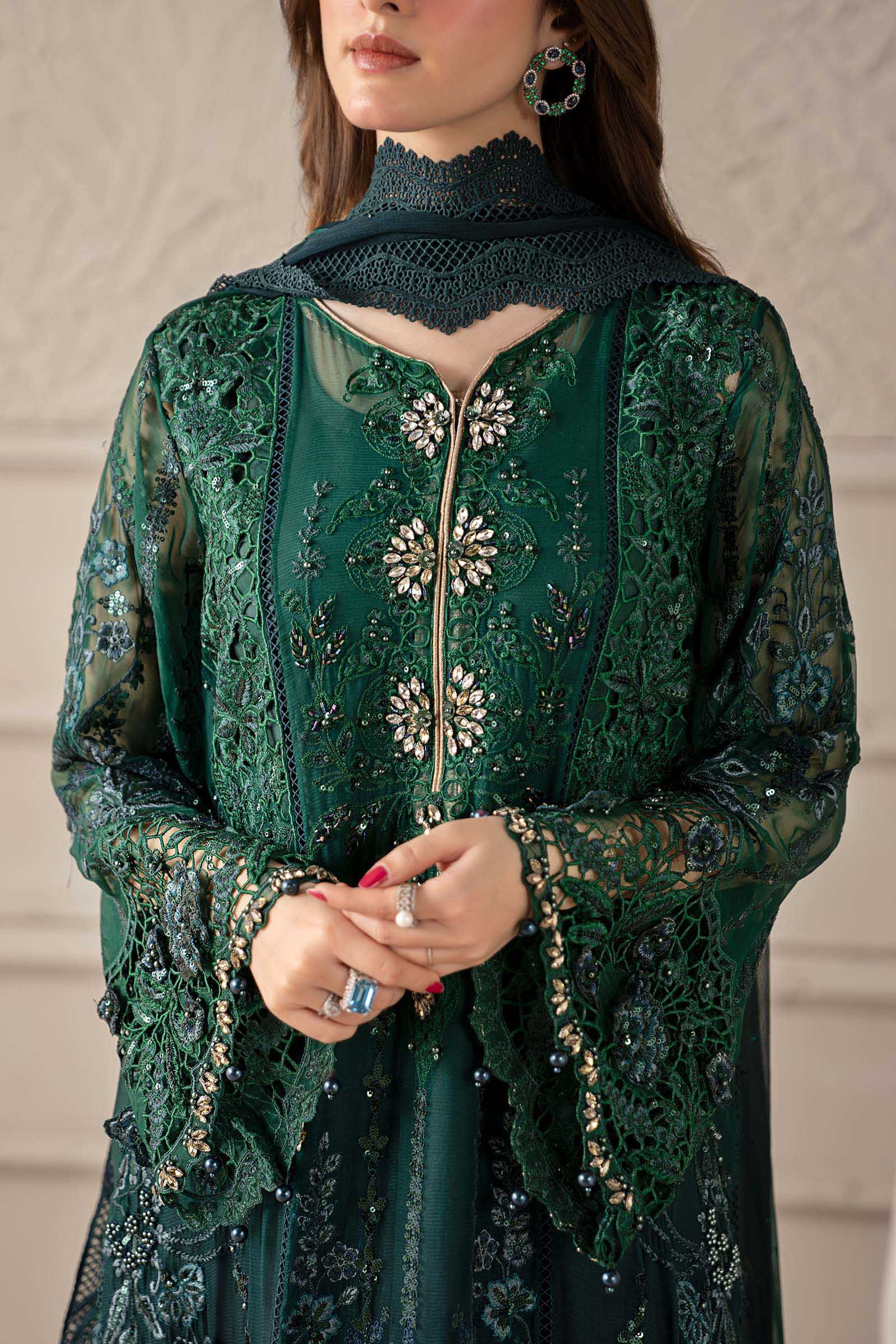 3 Piece Embroidered Chiffon Suit | MCS-25-106 - Image 6