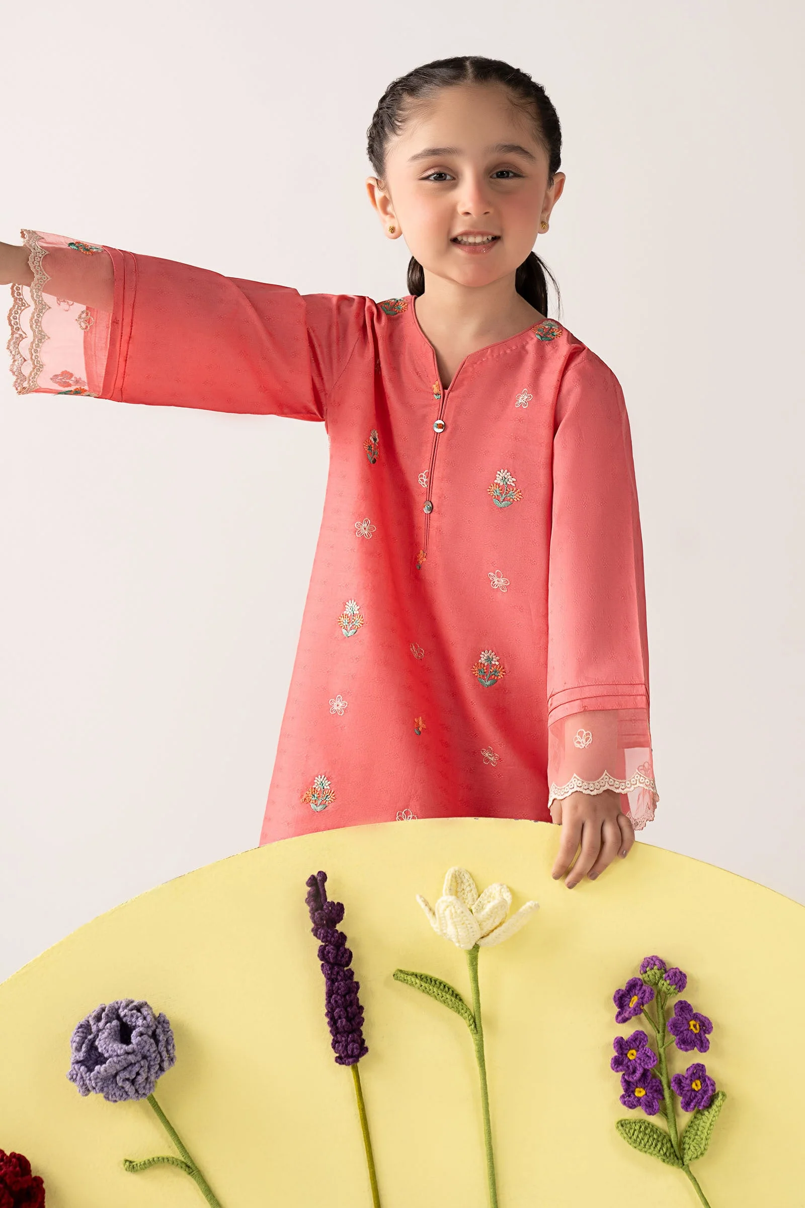 2 Piece Embroidered Dobby Lawn Suit - Image 2
