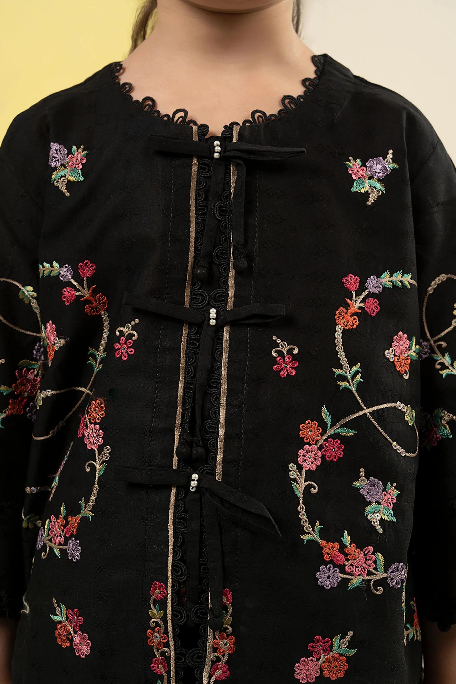 2 Piece Embroidered Dobby Lawn Suit - Image 2
