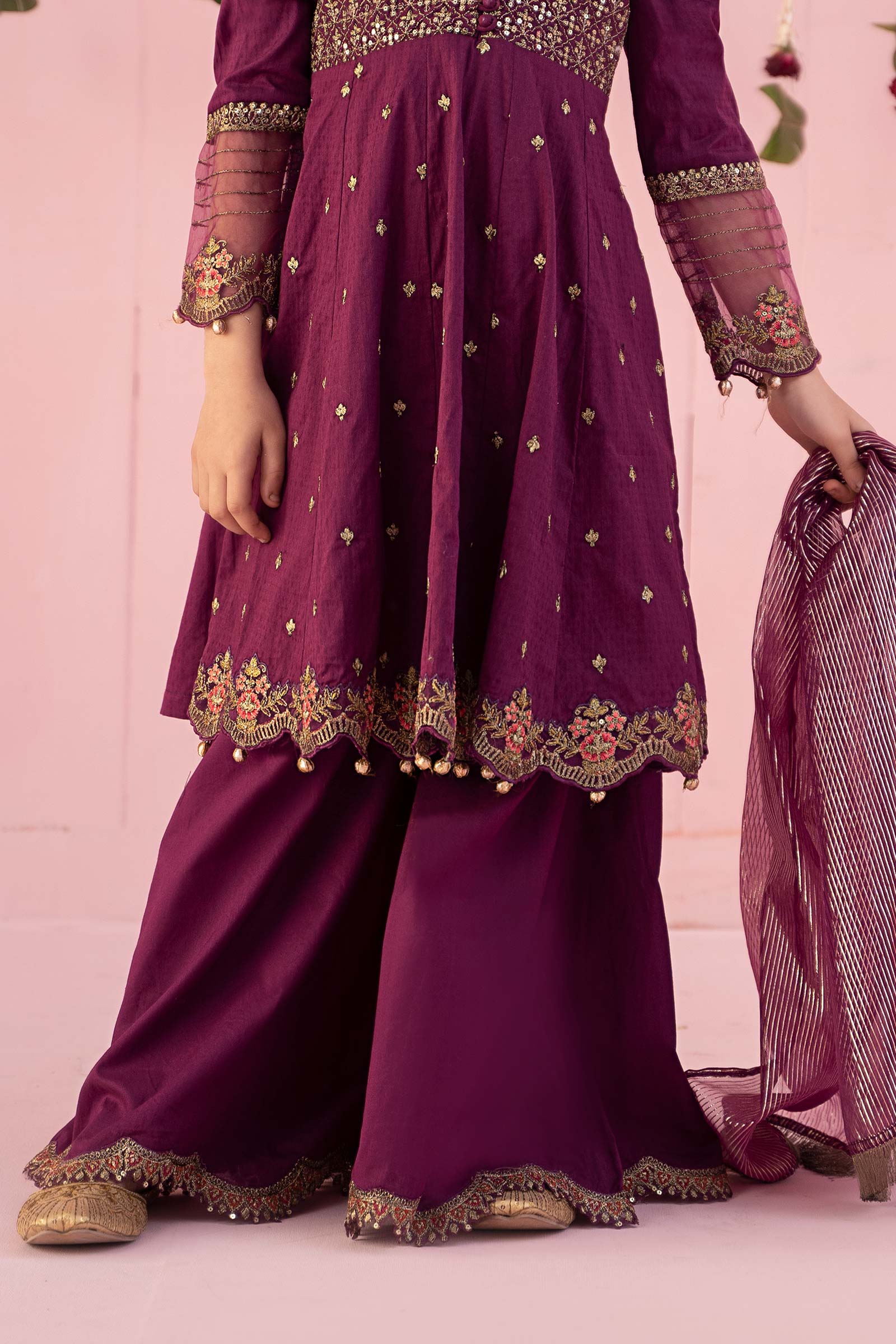 3 Piece Embroidered Dobby Suit - Image 4