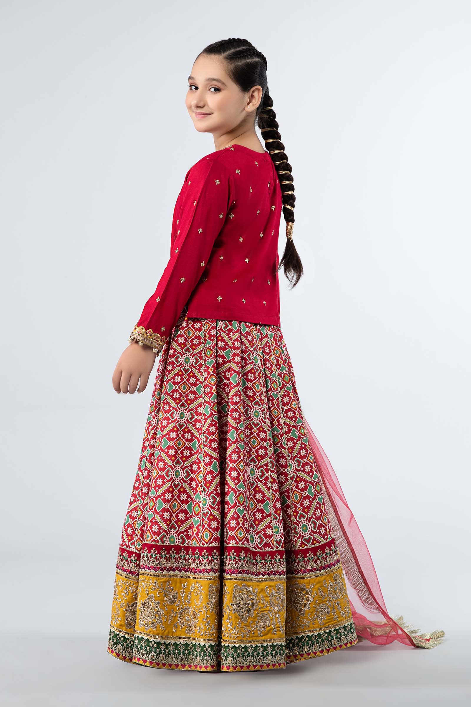 3 Piece Embroidered Linen Suit - Image 10