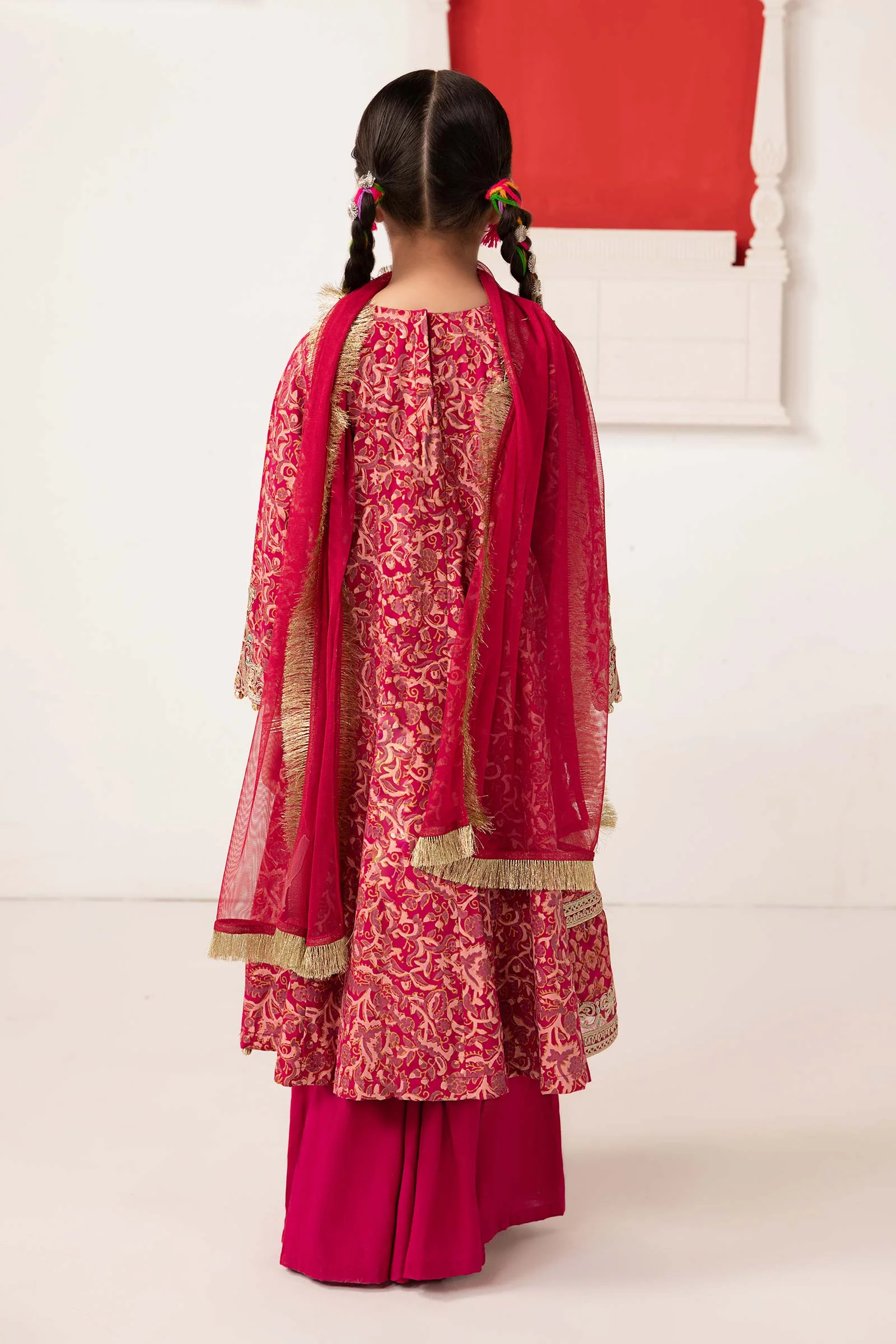 3 Piece Printed Raw Silk Suit - Image 6