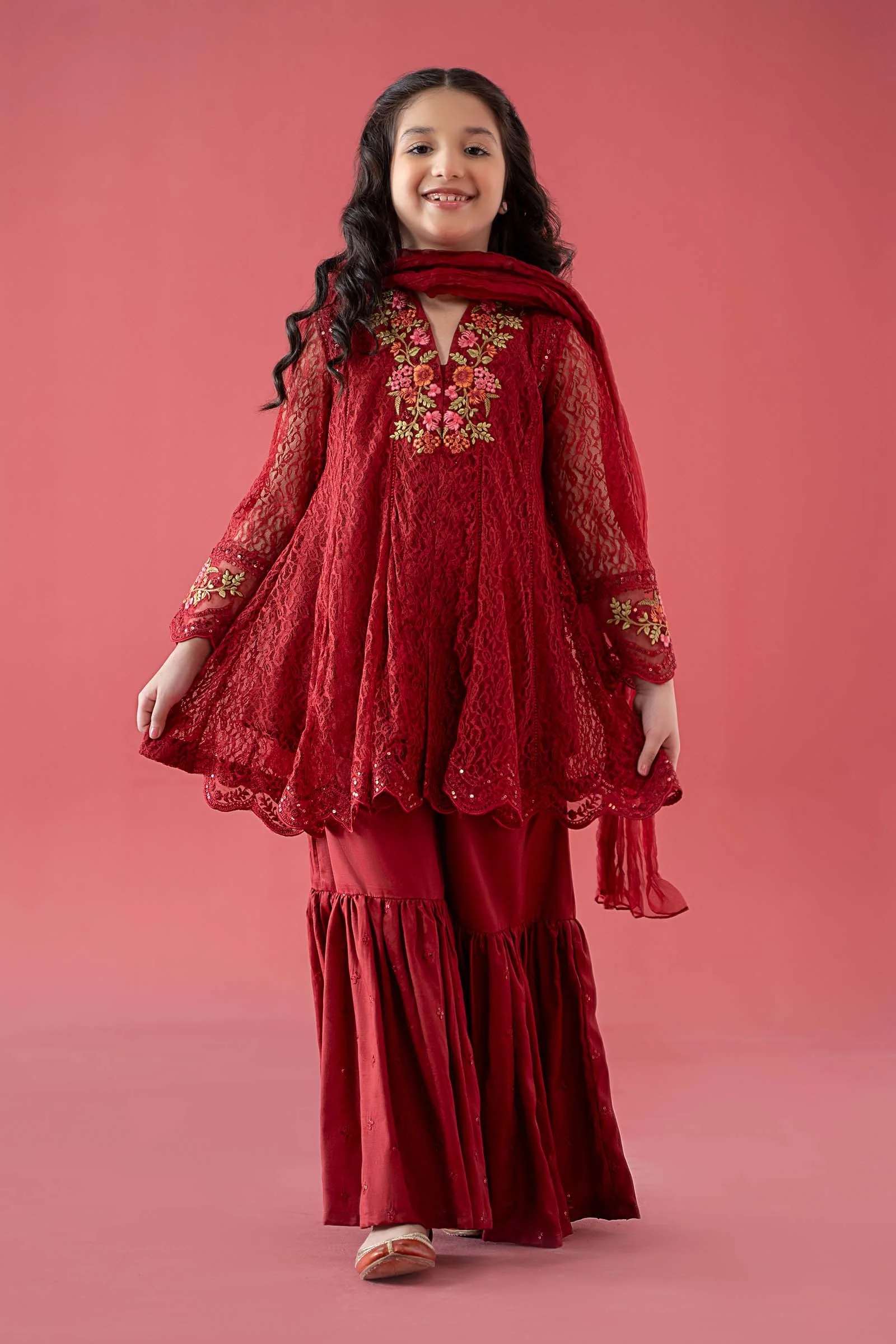 3 Piece Embroidered Chantelle Suit