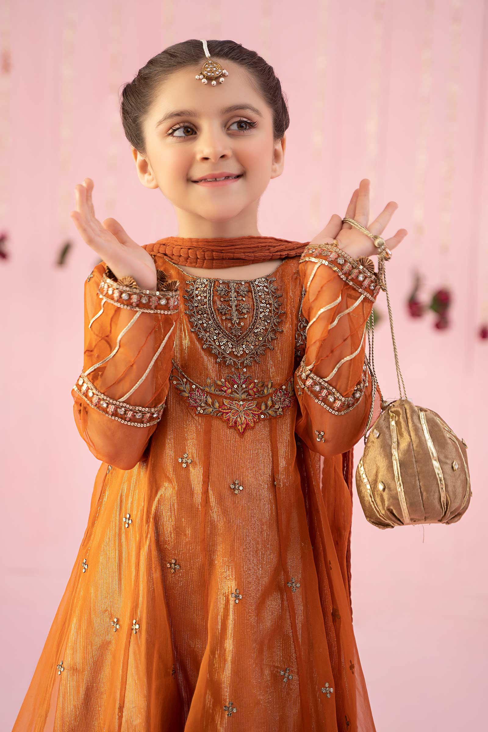 3 Piece Embroidered Organza Suit - Image 2