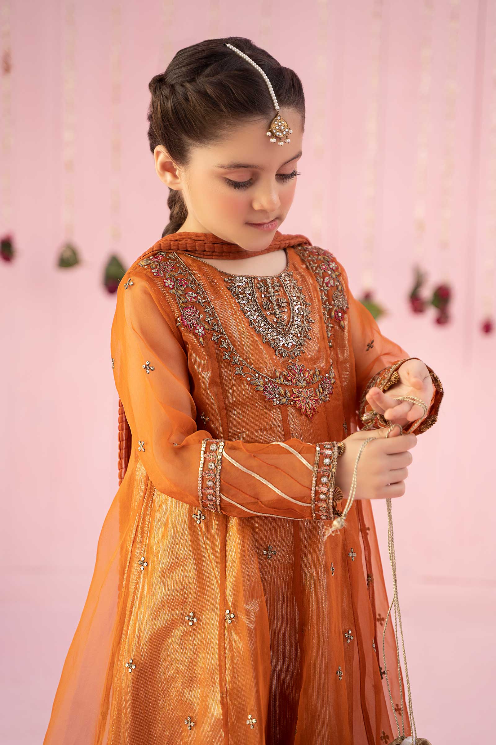 3 Piece Embroidered Organza Suit - Image 3