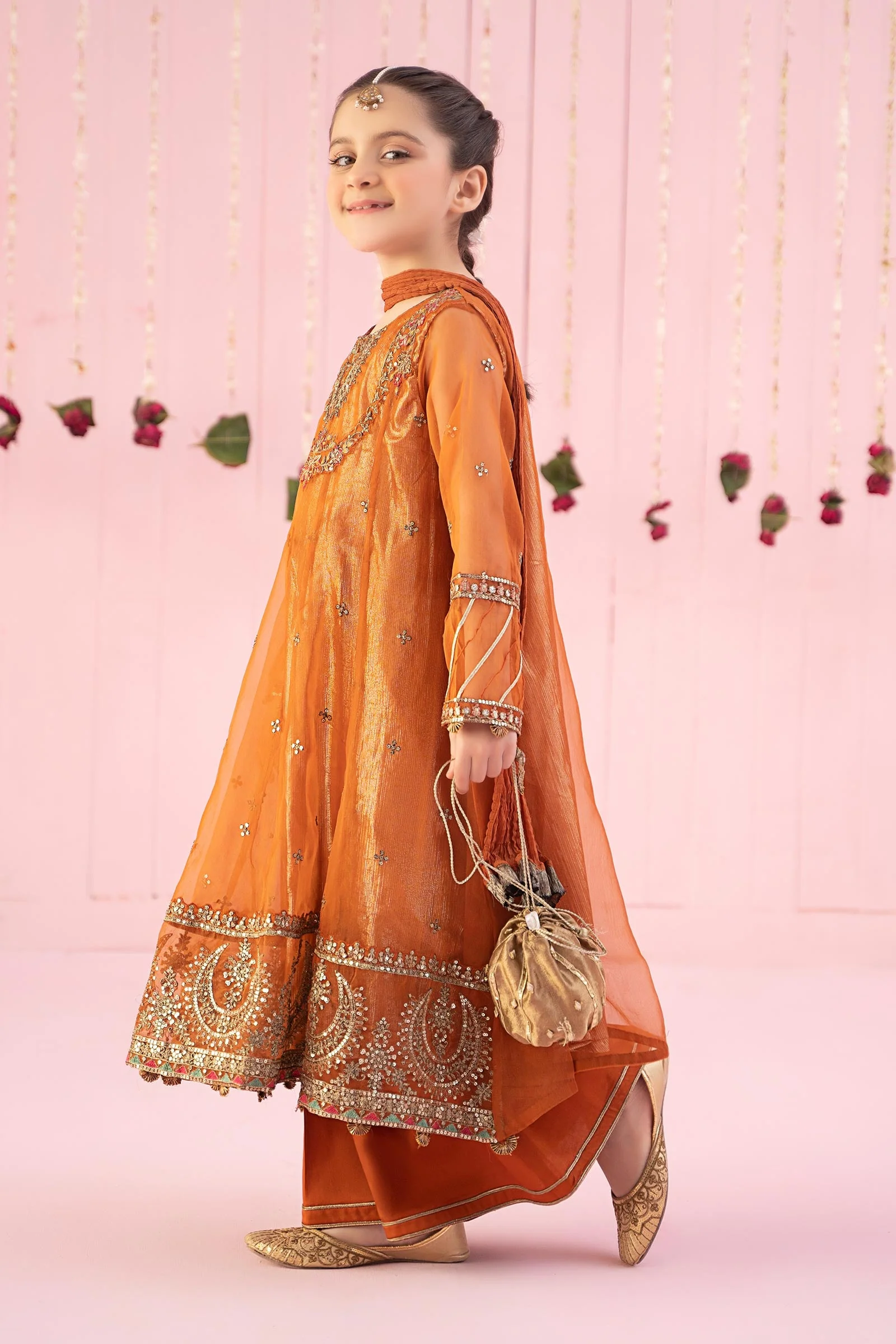 3 Piece Embroidered Organza Suit - Image 6