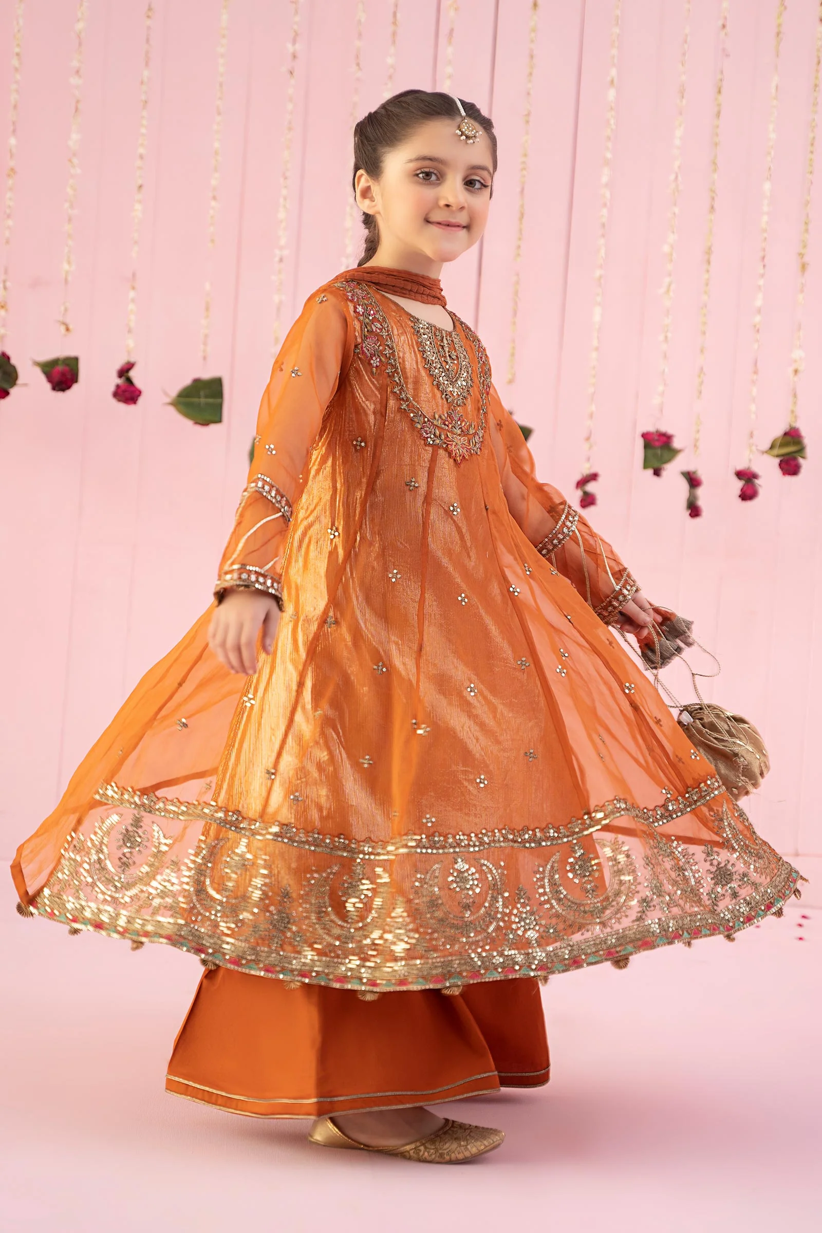 3 Piece Embroidered Organza Suit - Image 7