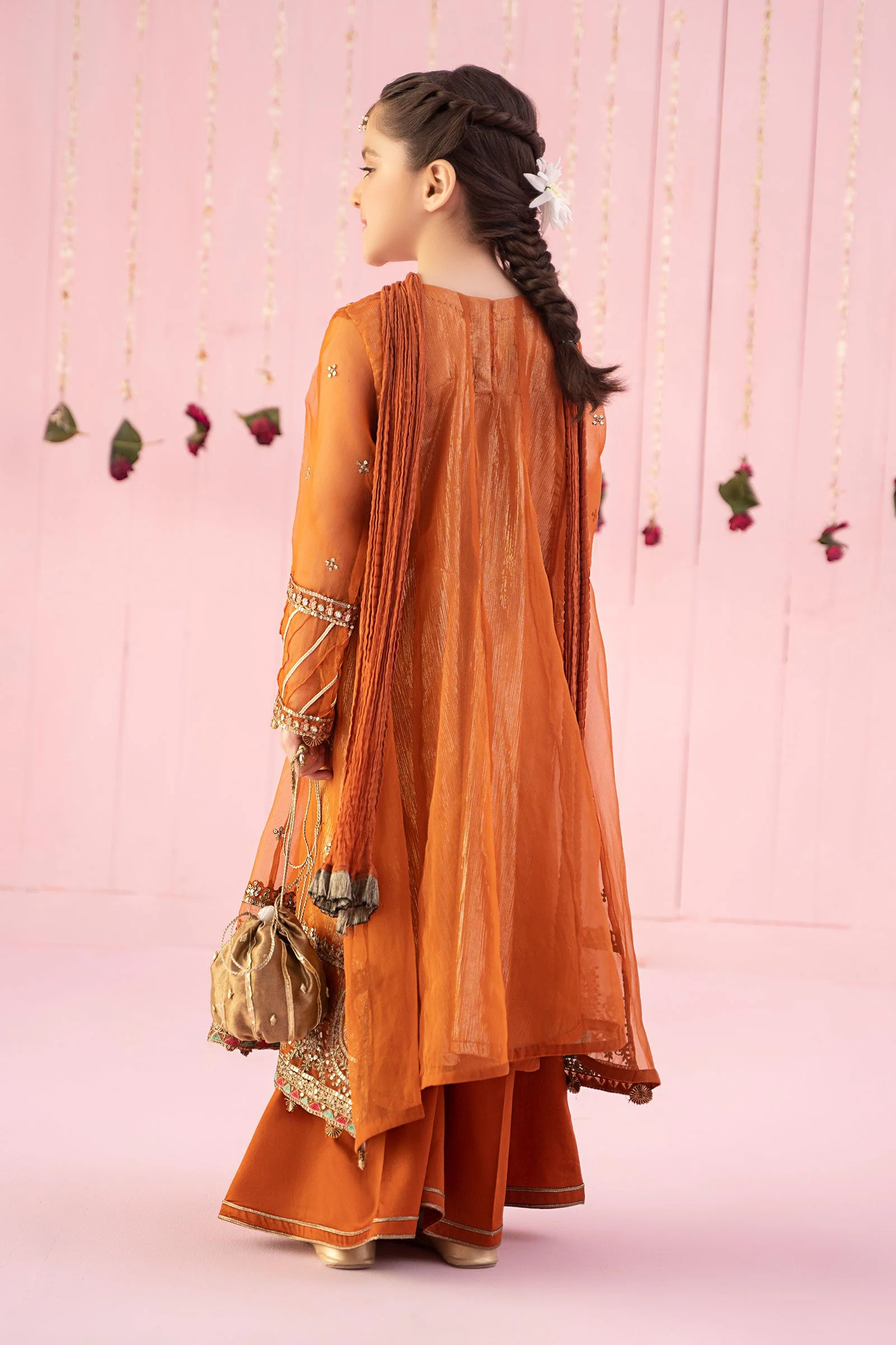 3 Piece Embroidered Organza Suit - Image 8