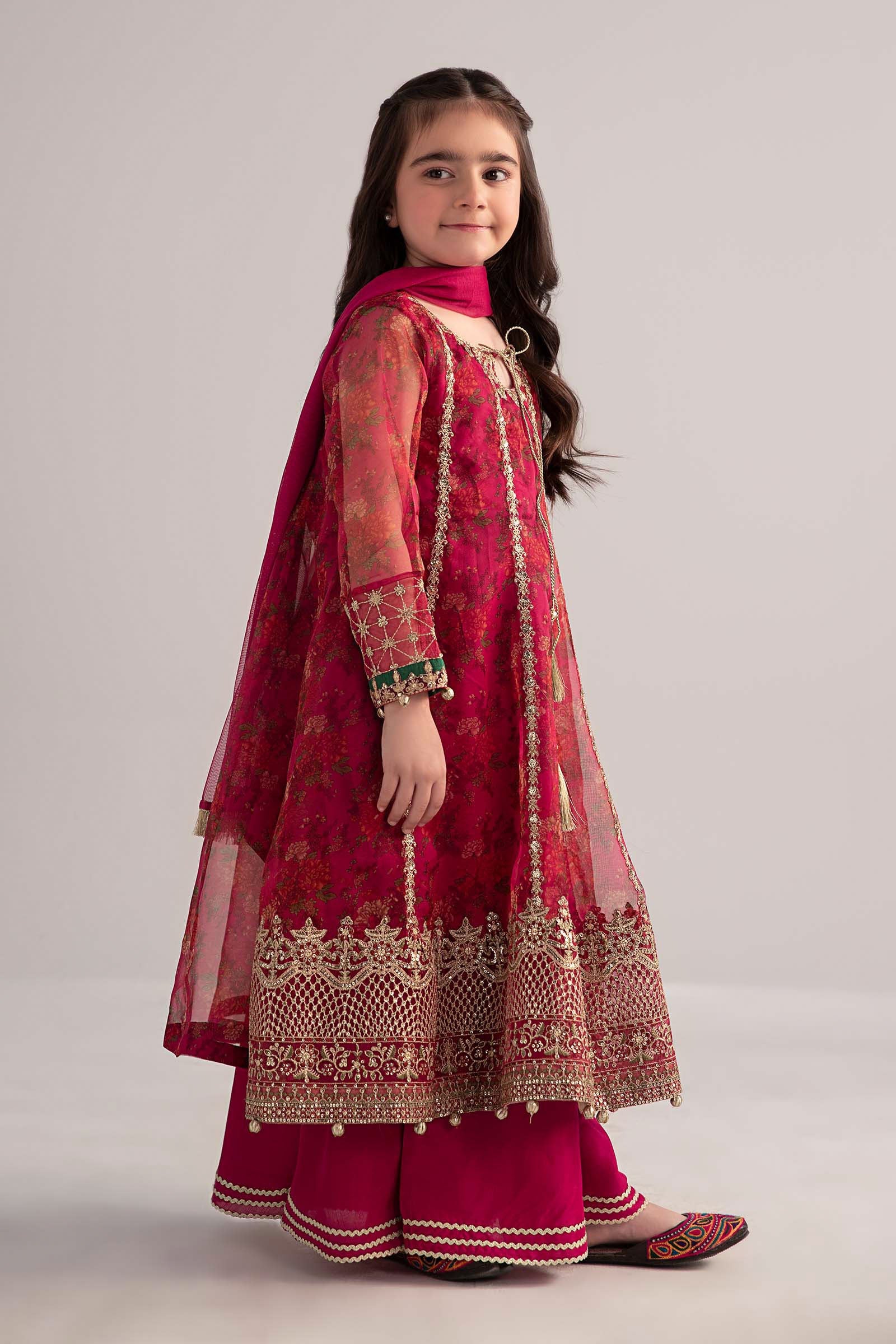 3 Piece Embroidered Poly Organza Suit - Image 5
