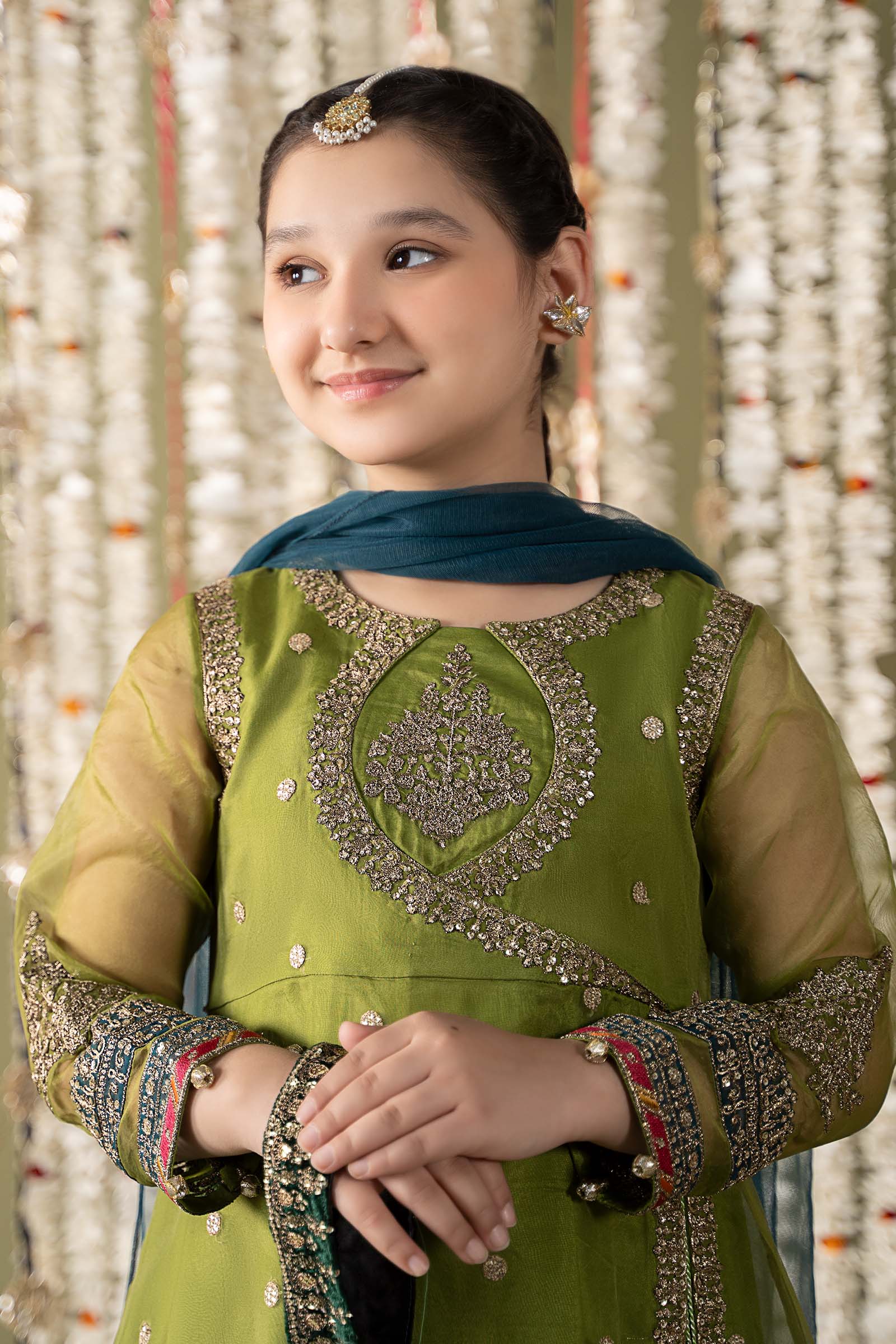 3 Piece Embroidered Organza Suit - Image 2