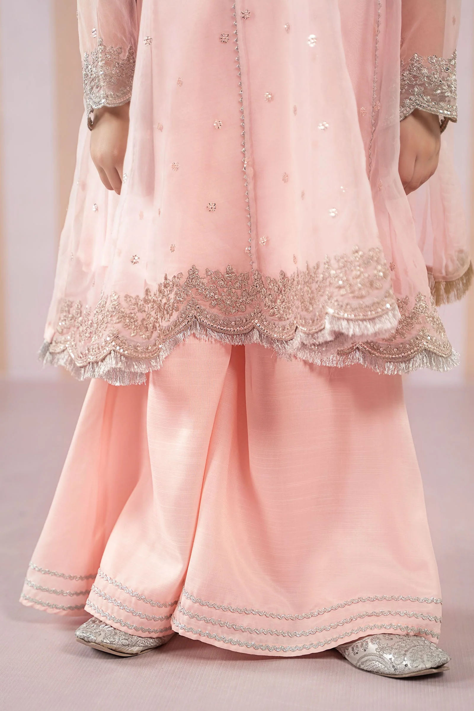 3 Piece Embroidered Organza Suit - Image 5
