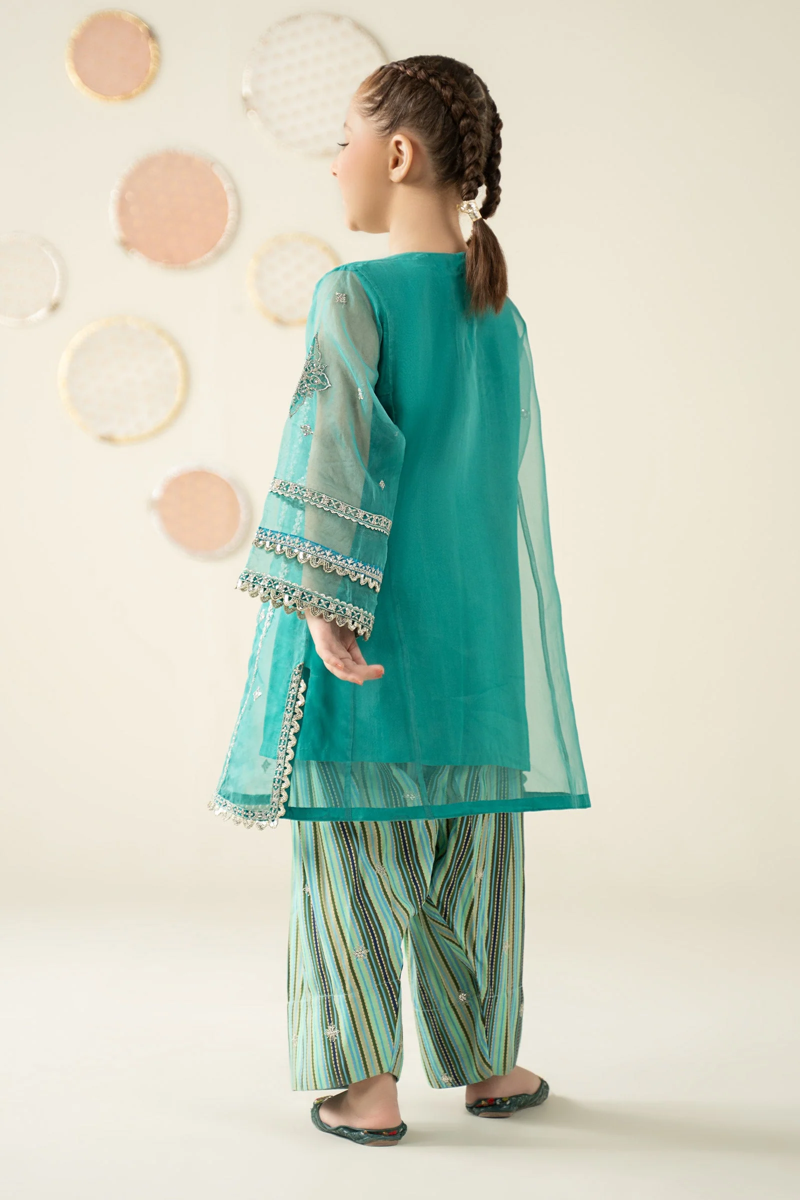 2 Piece Embroidered Organza Suit - Image 7