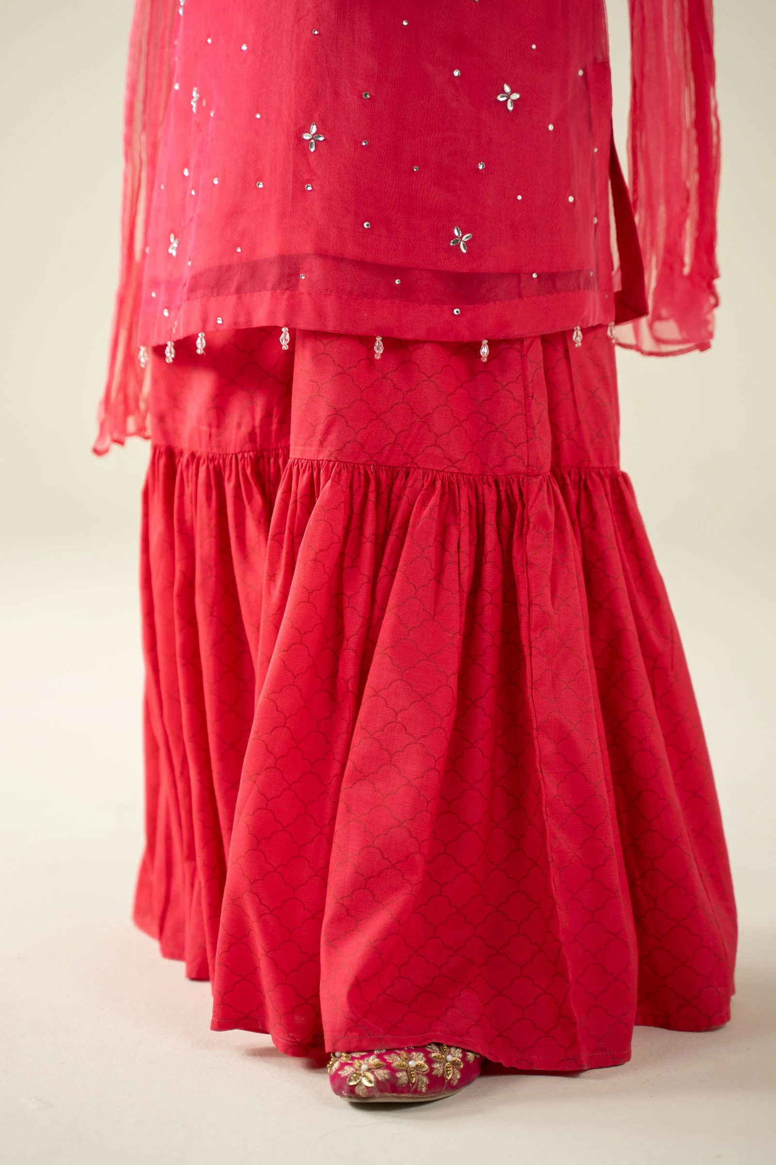 3 Piece Embellished Organza Suit - Image 5