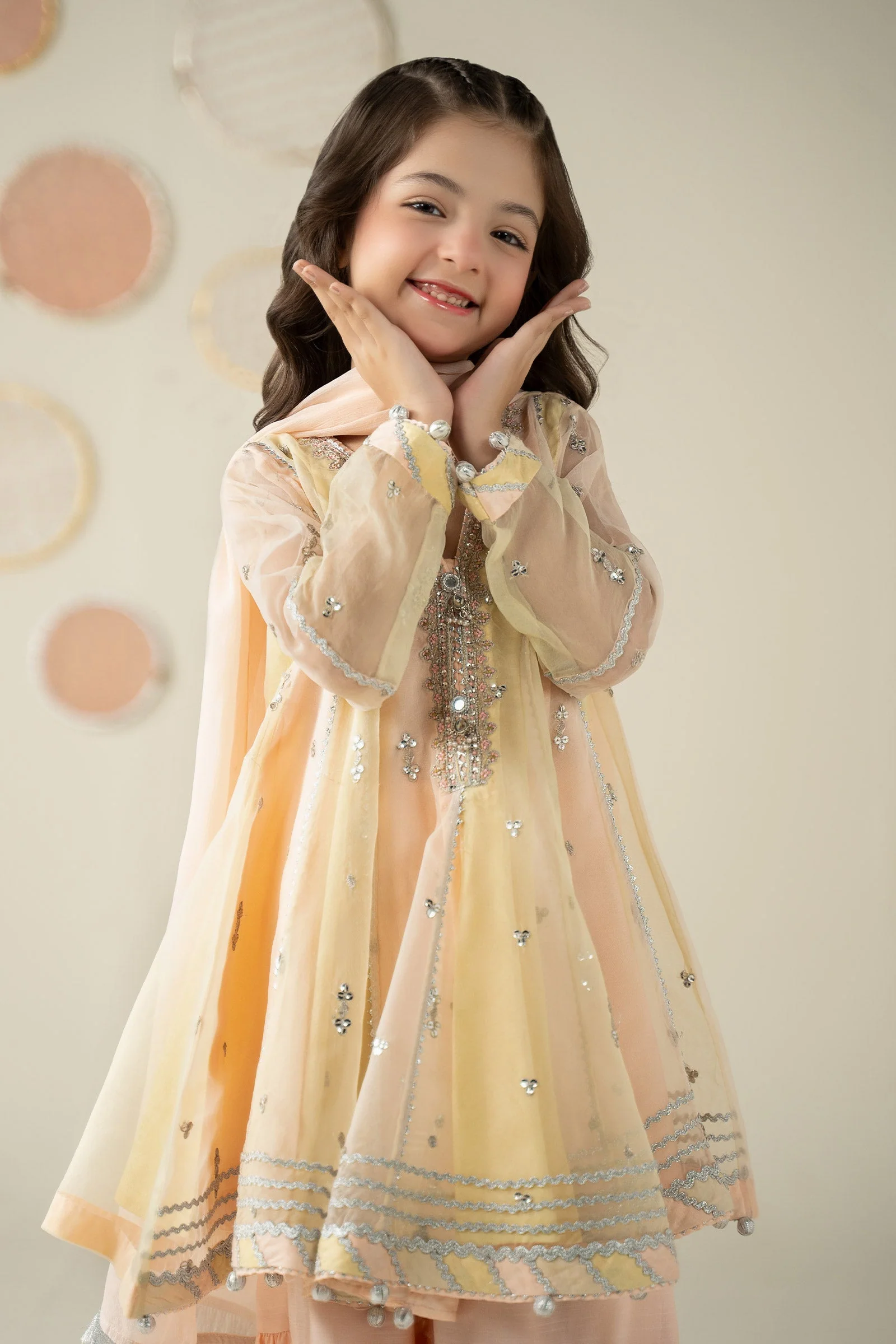 3 Piece Embroidered Organza Suit - Image 3