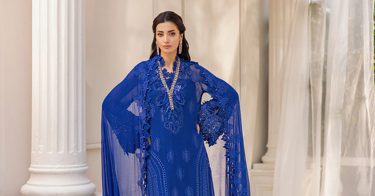 3 Piece Unstitched Embroidered Chiffon Suit | MPC-25-103 - Image 13
