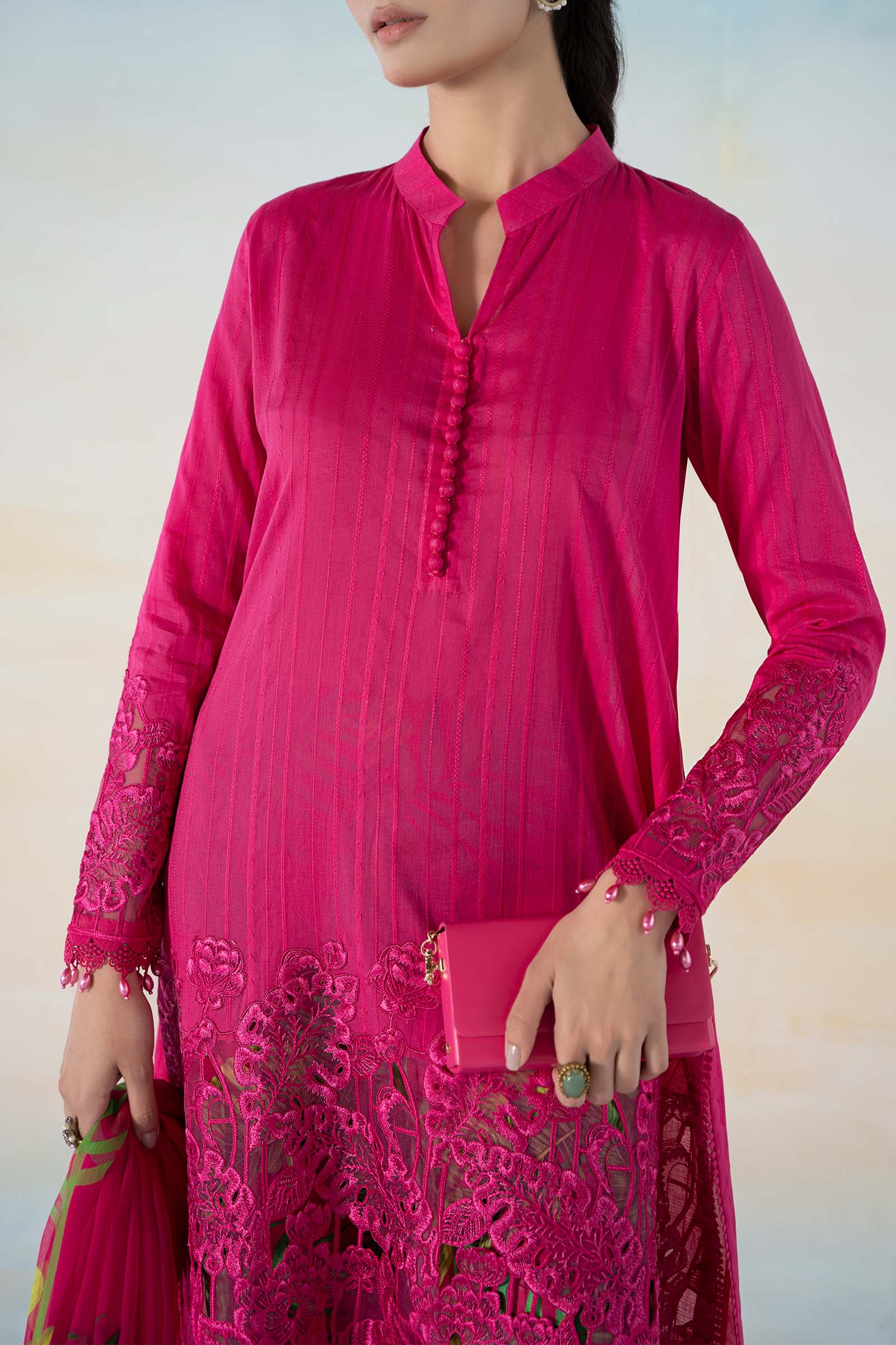 3 PIECE PRINTED DOBBY LAWN SUIT | MPS-2101-B - Image 4