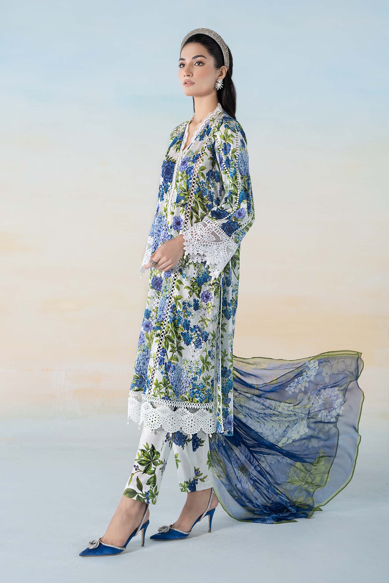 3 PIECE PRINTED DOBBY LAWN SUIT | MPS-2102-B - Image 5