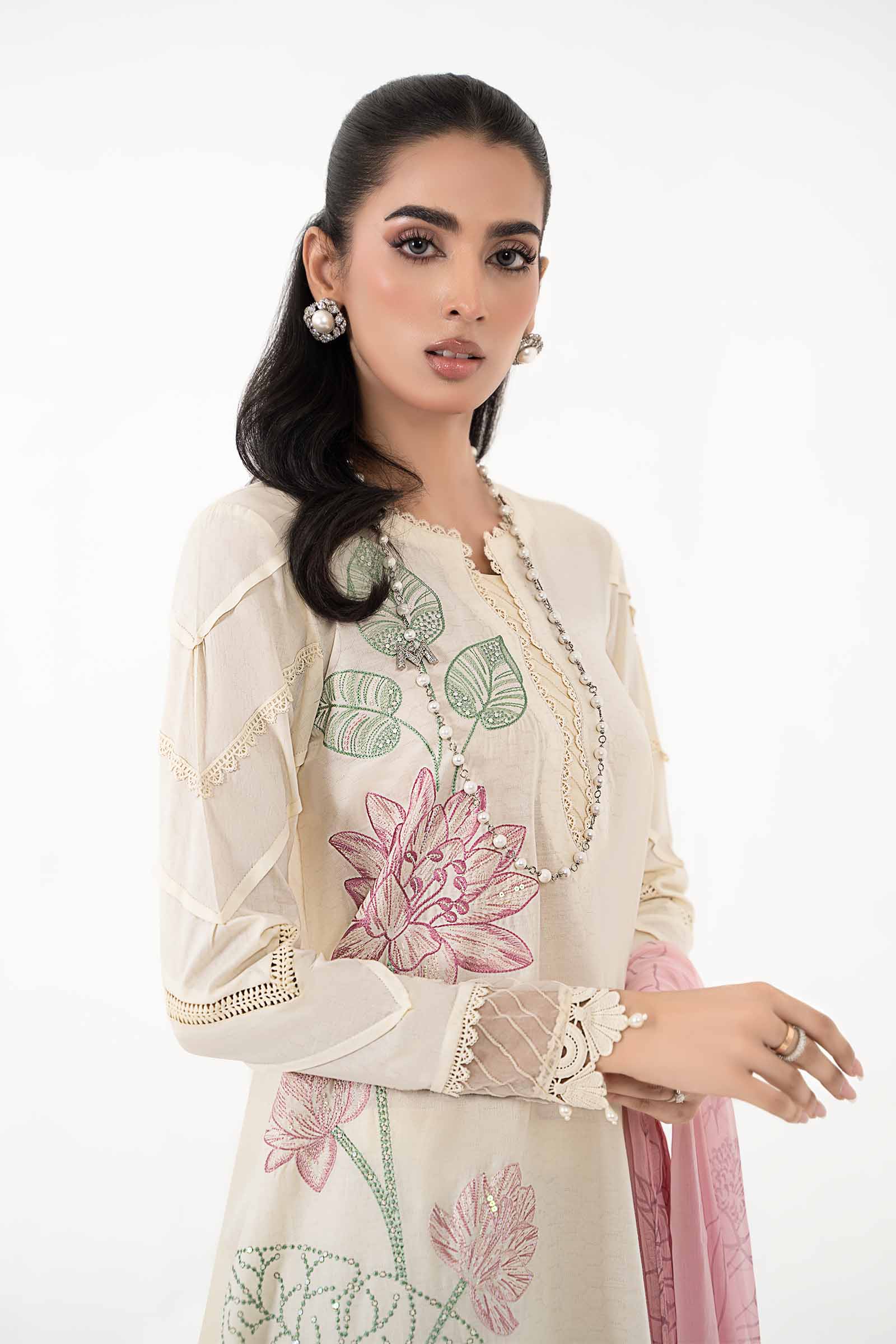 3 Piece Printed Dobby Lawn Suit | MPS-2201-A - Image 3