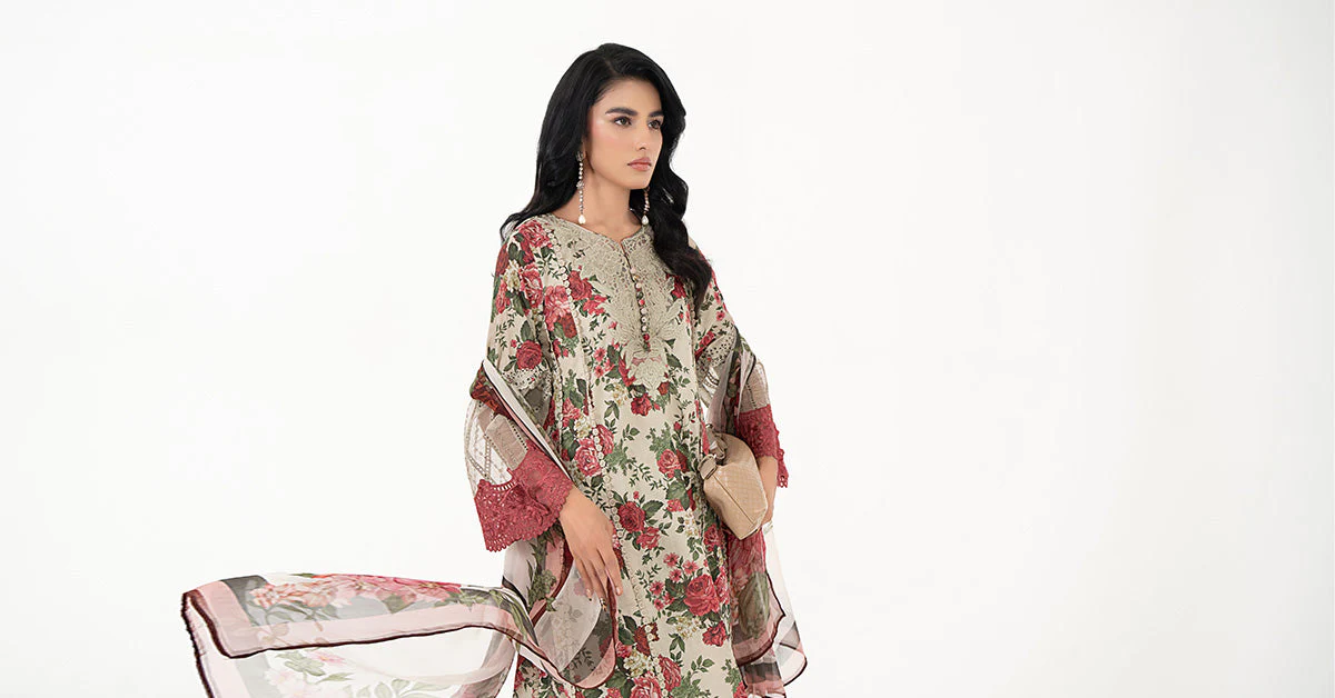 3 Piece Printed Lawn Suit | MPS-2204-B - Image 7