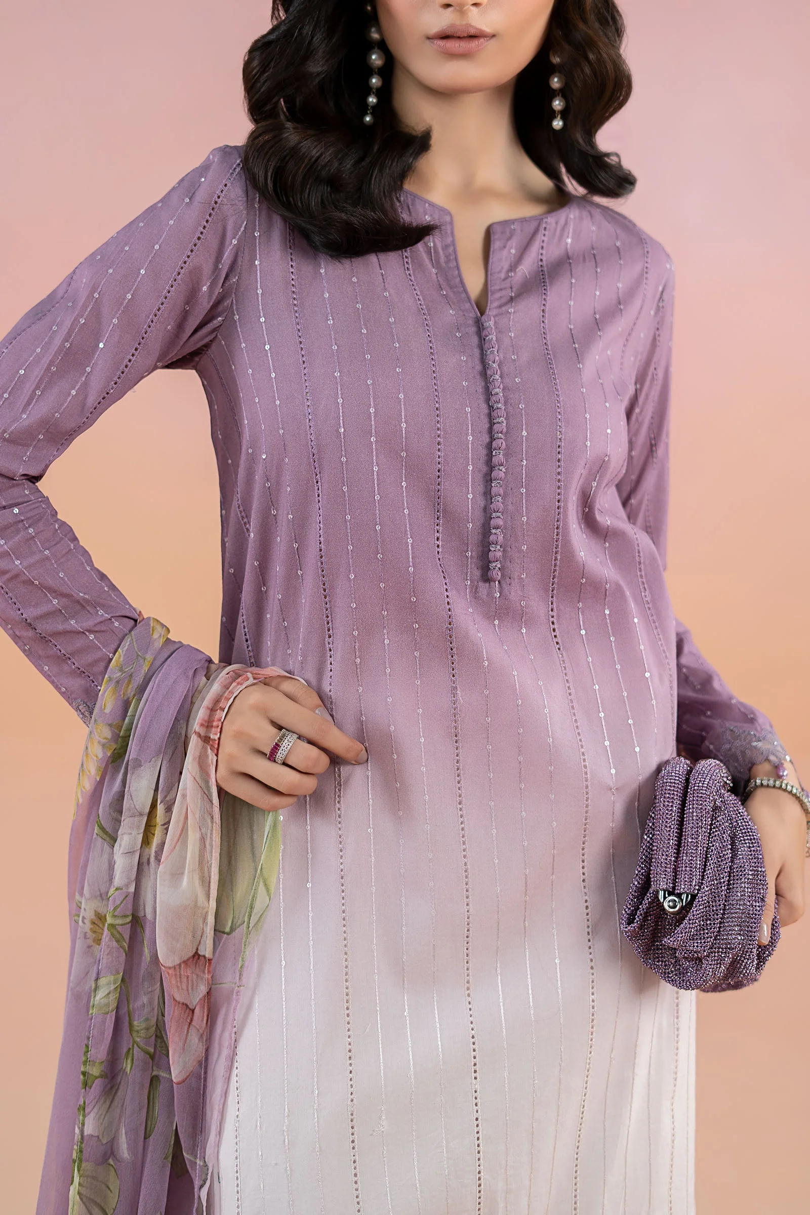 3 Piece Printed Lawn Suit | MPS-2506-B - Image 2
