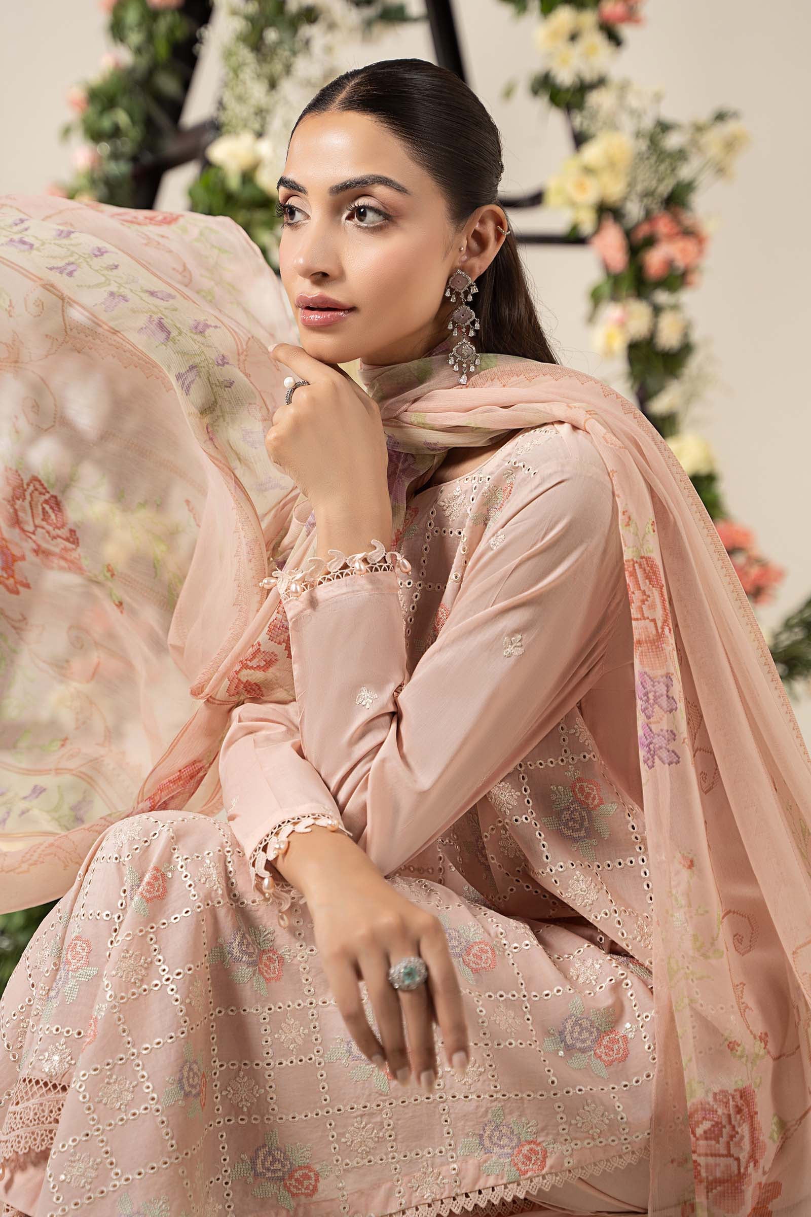 3 Piece Embroidered Lawn Suit | MPS-2601-A - Image 2