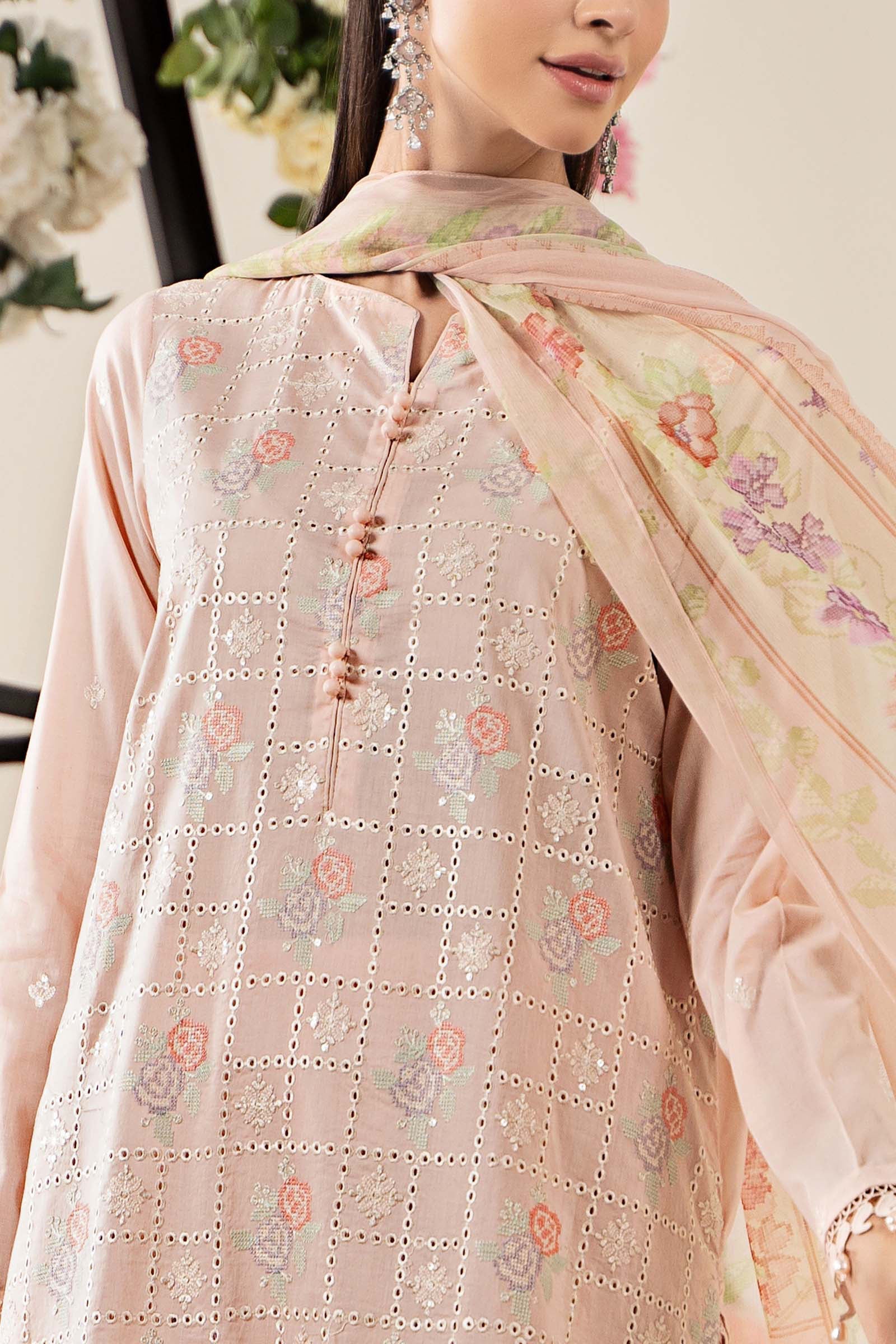 3 Piece Embroidered Lawn Suit | MPS-2601-A - Image 3