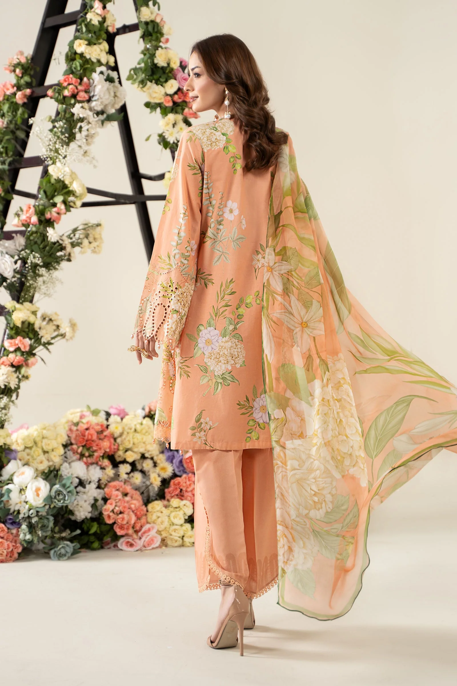 3 Piece Embroidered Lawn Suit | MPS-2602-A - Image 8