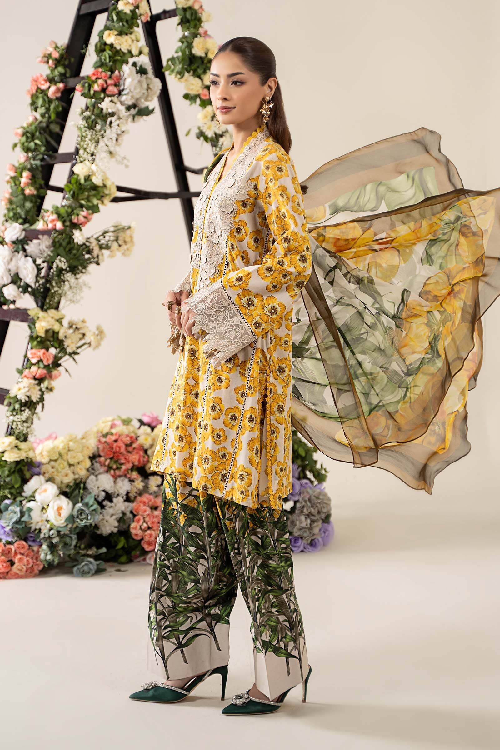 3 Piece Embroidered Lawn Suit | MPS-2606-A - Image 8