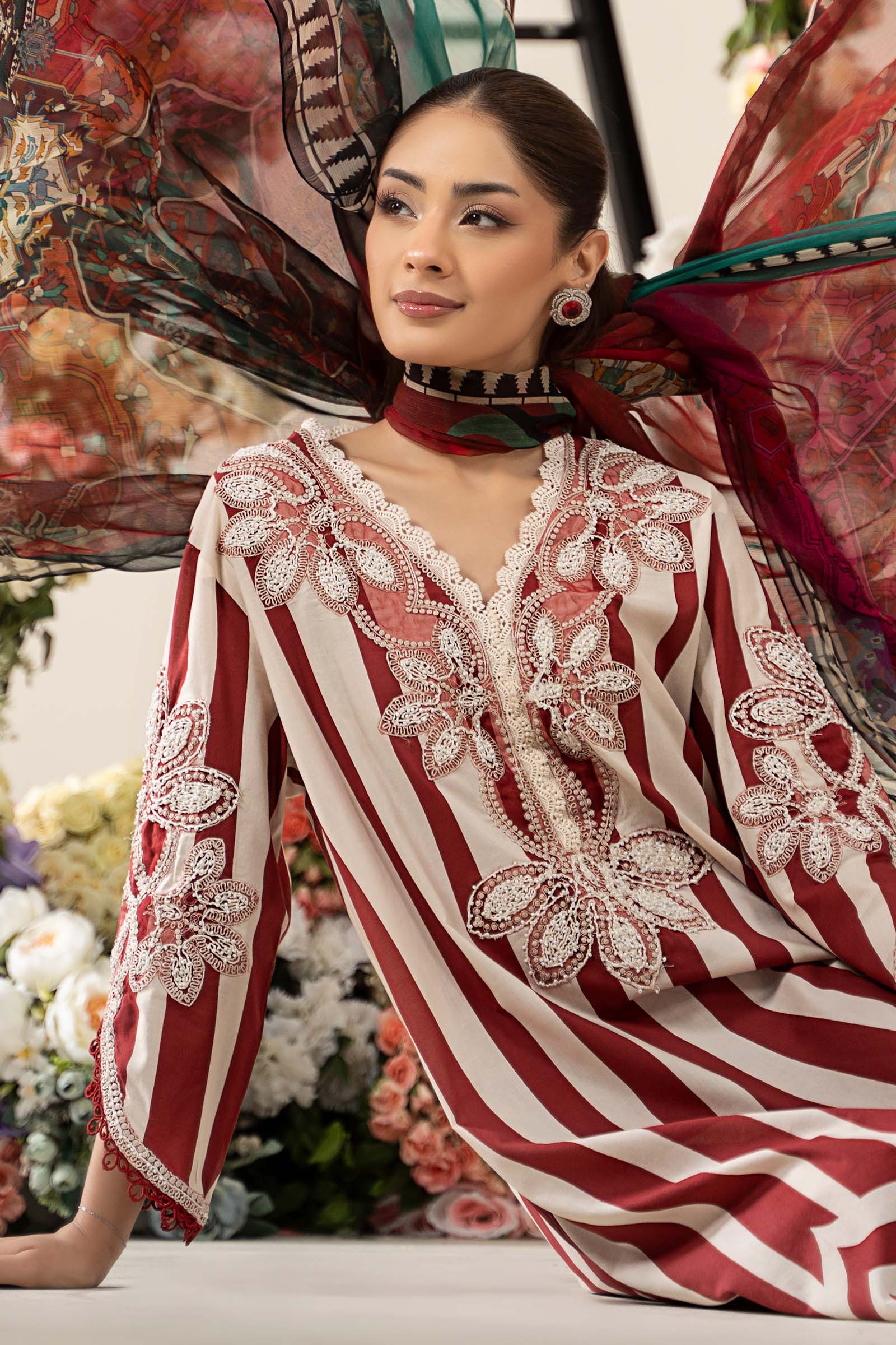 3 Piece Embroidered Lawn Suit | MPS-2609-A - Image 4