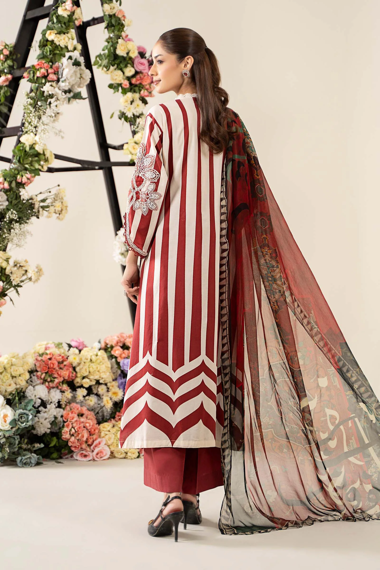 3 Piece Embroidered Lawn Suit | MPS-2609-A - Image 8