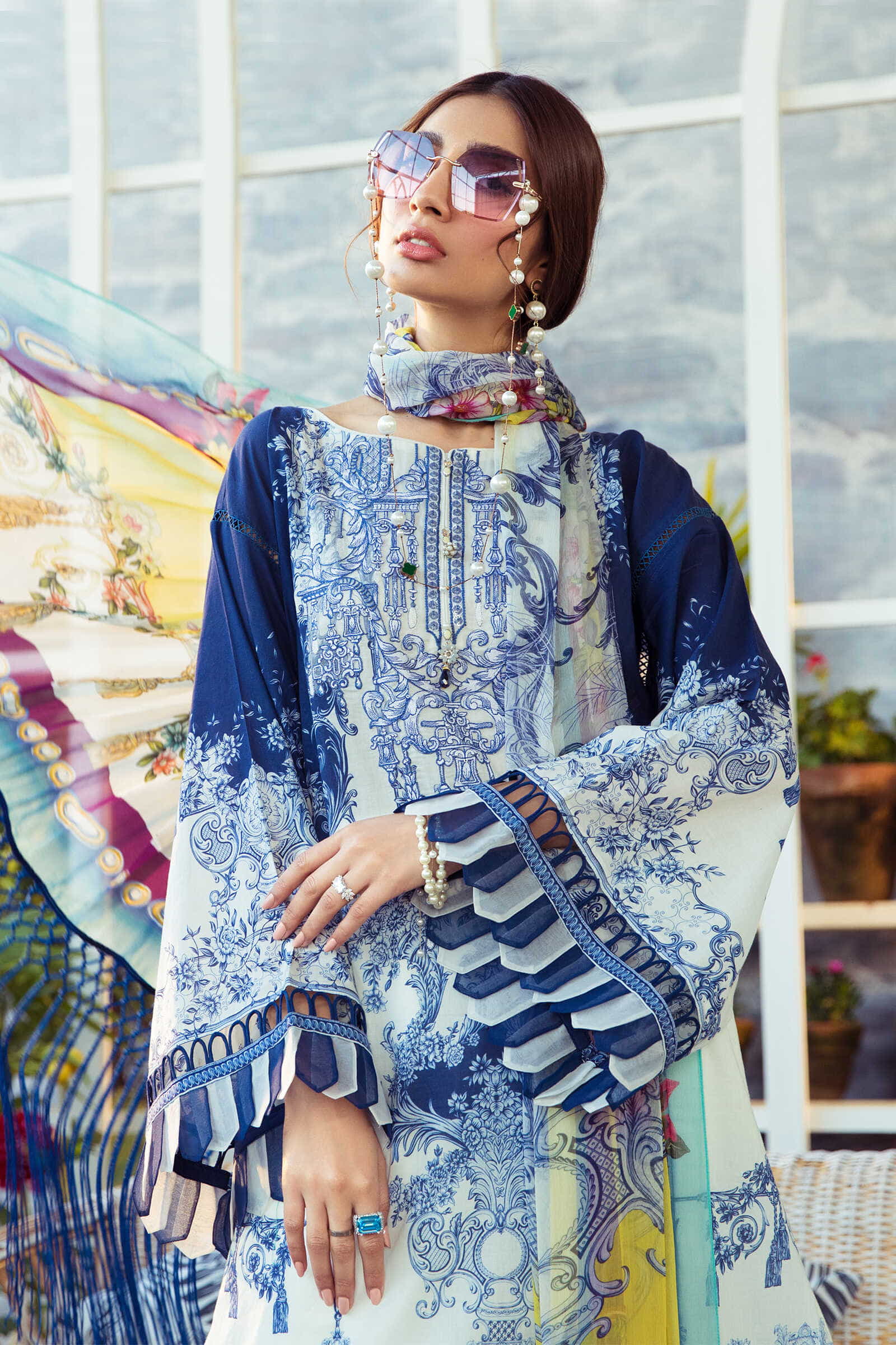 Unstitched Fabrics/M.Prints MPT-1007-B - Image 3