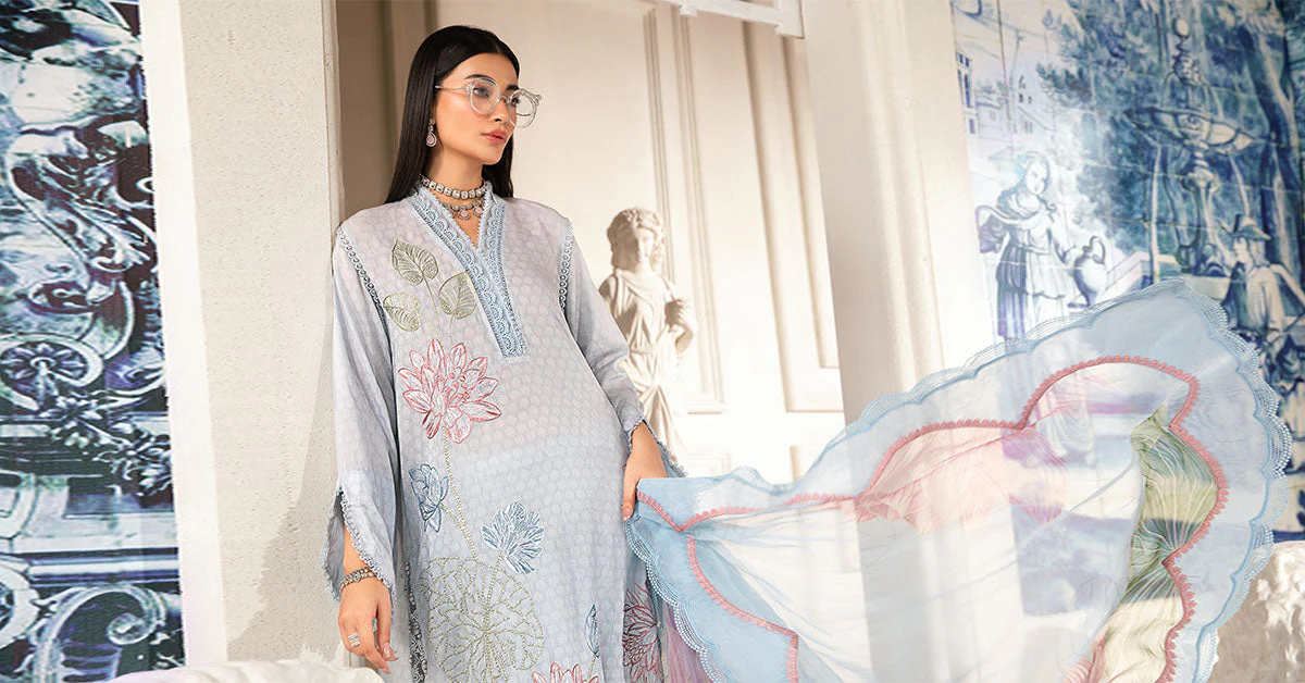 3 Piece Unstitched Printed Suit | MPT-2201-B - Image 5