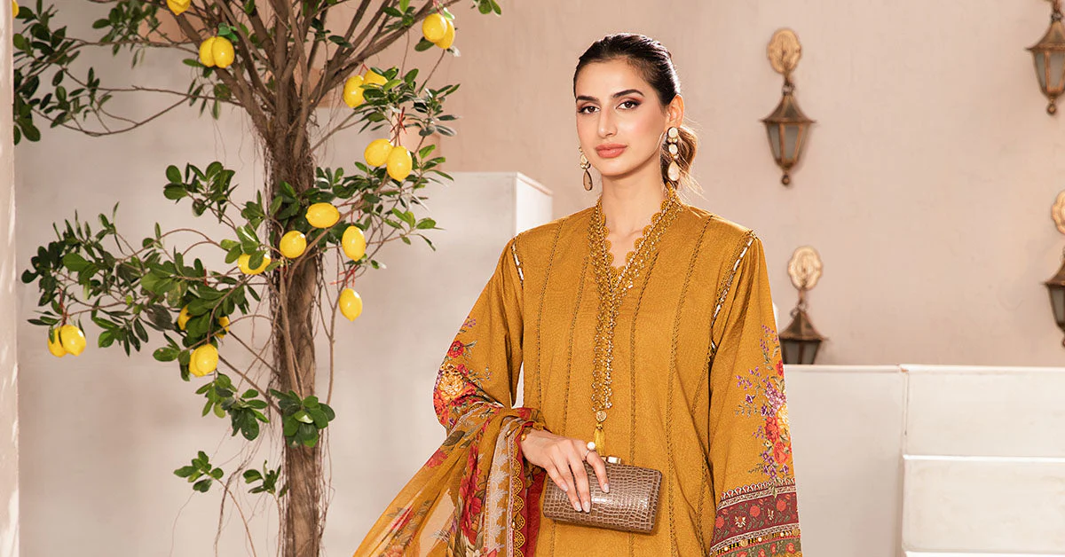 3 Piece Unstitched Printed Suit | MPT-2202-A - Image 7