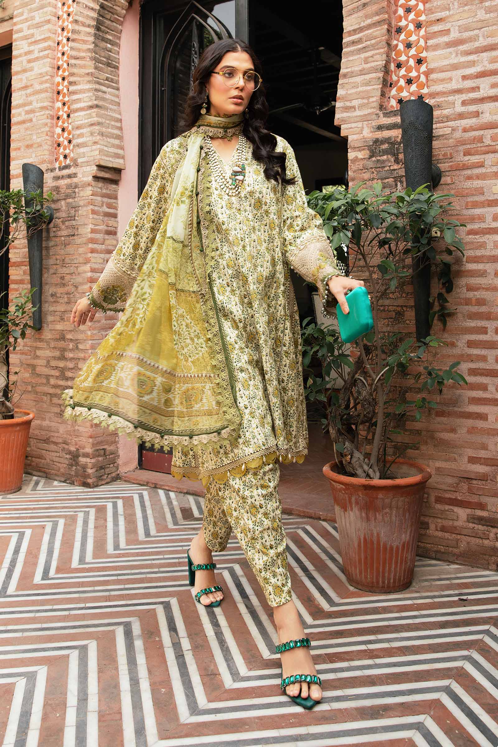 3 Piece Unstitched Printed Suit | MPT-2207-A - Image 7