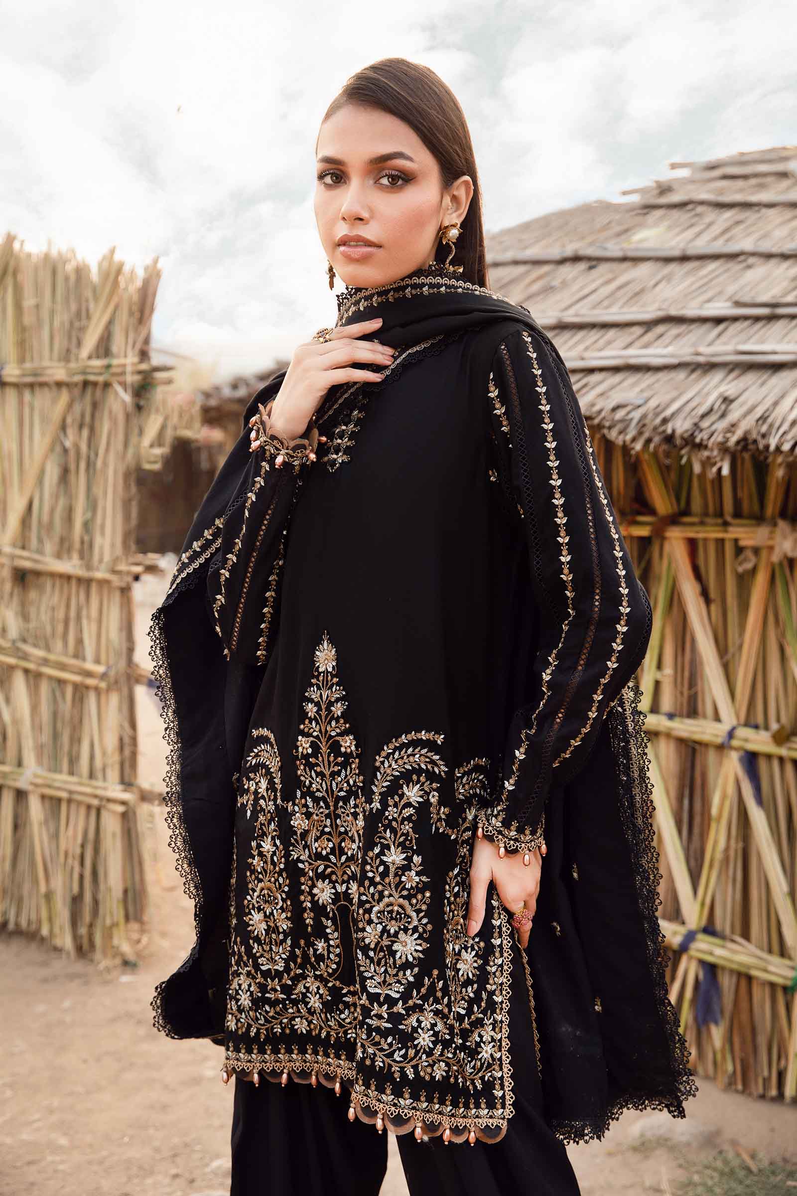 3 Piece Unstitched Printed Linen Suit | MPT-2403-B - Image 3