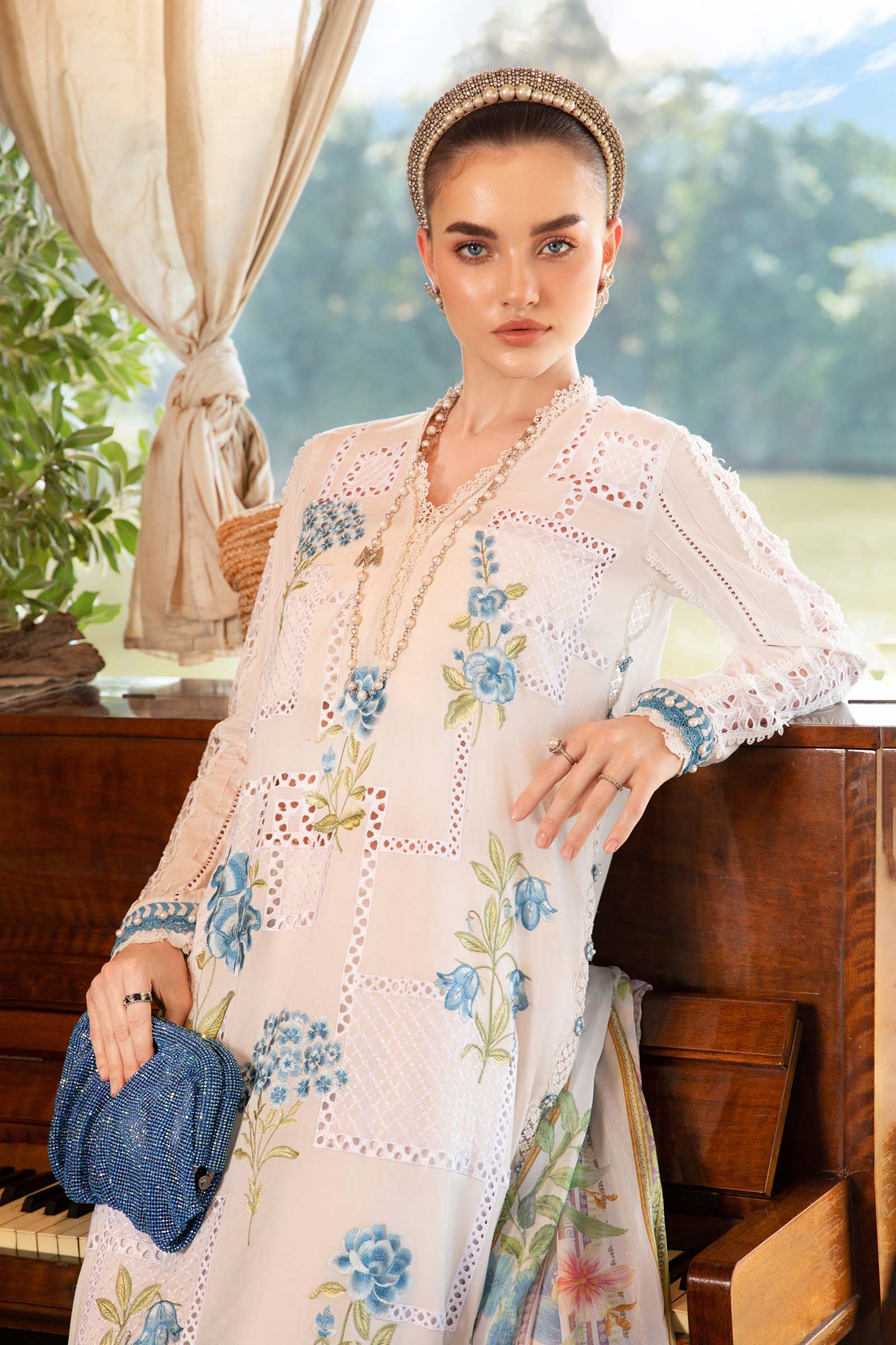 3 Piece Unstitched Printed Lawn Suit | MPT-2501-A - Image 2
