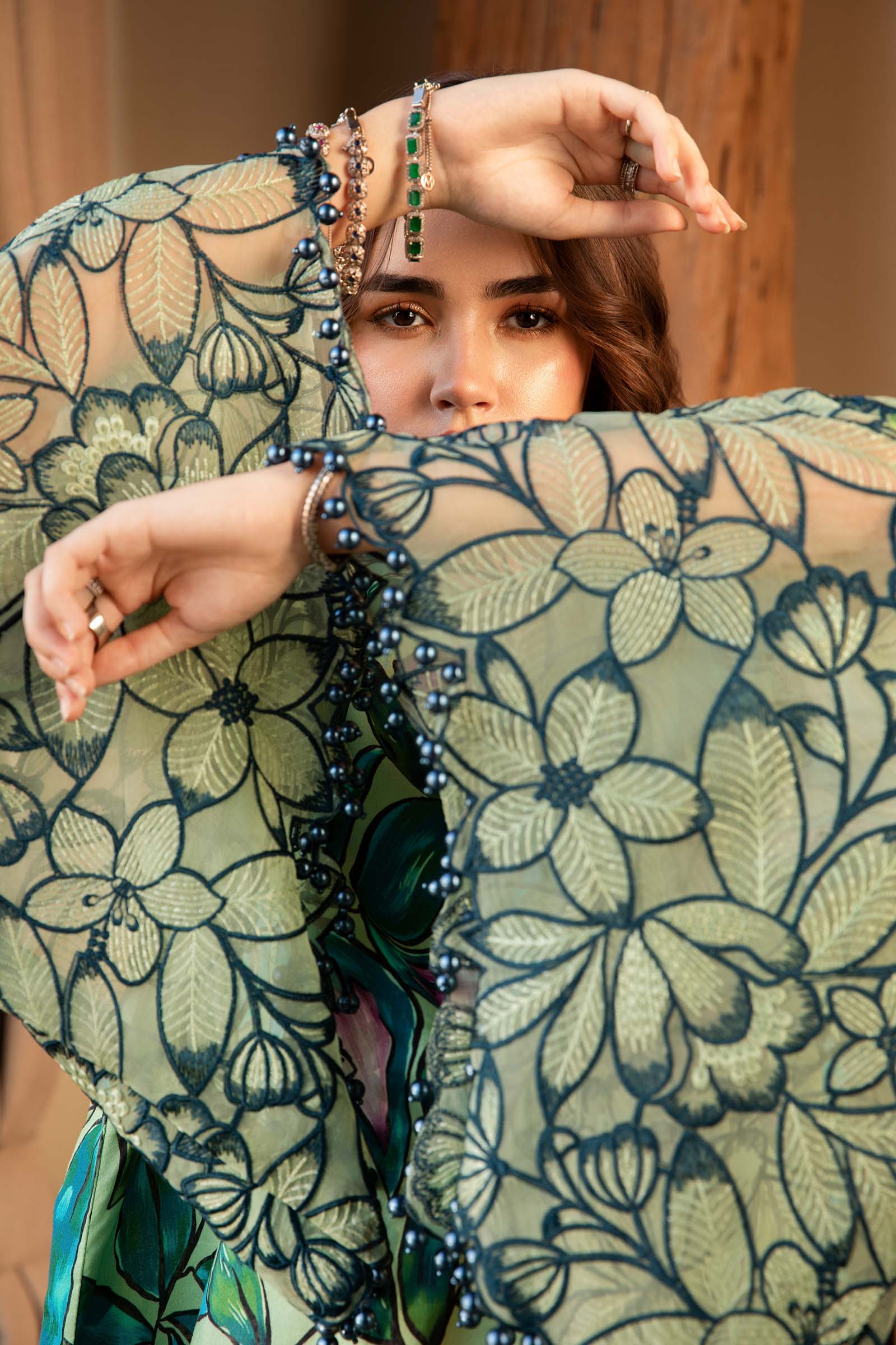3 Piece Unstitched Printed Lawn Suit | MPT-2505-B - Image 3