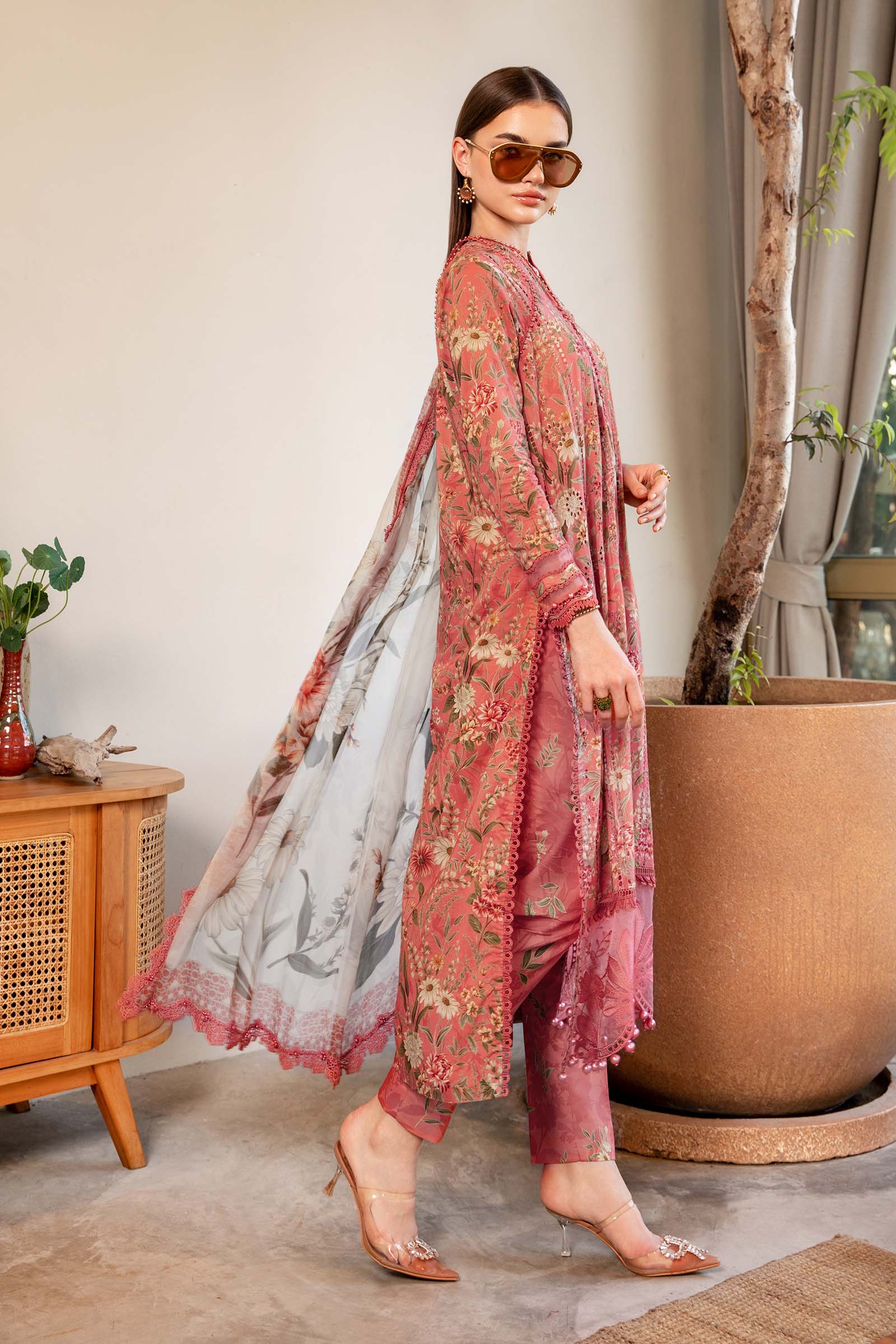 3 Piece Unstitched Printed Lawn Suit | MPT-2508-A - Image 4