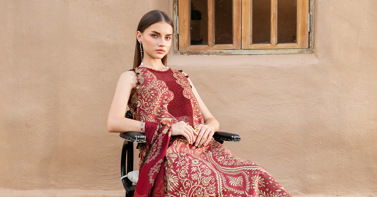 3 Piece Unstitched Printed Lawn Suit | MPT-2512-A - Image 6