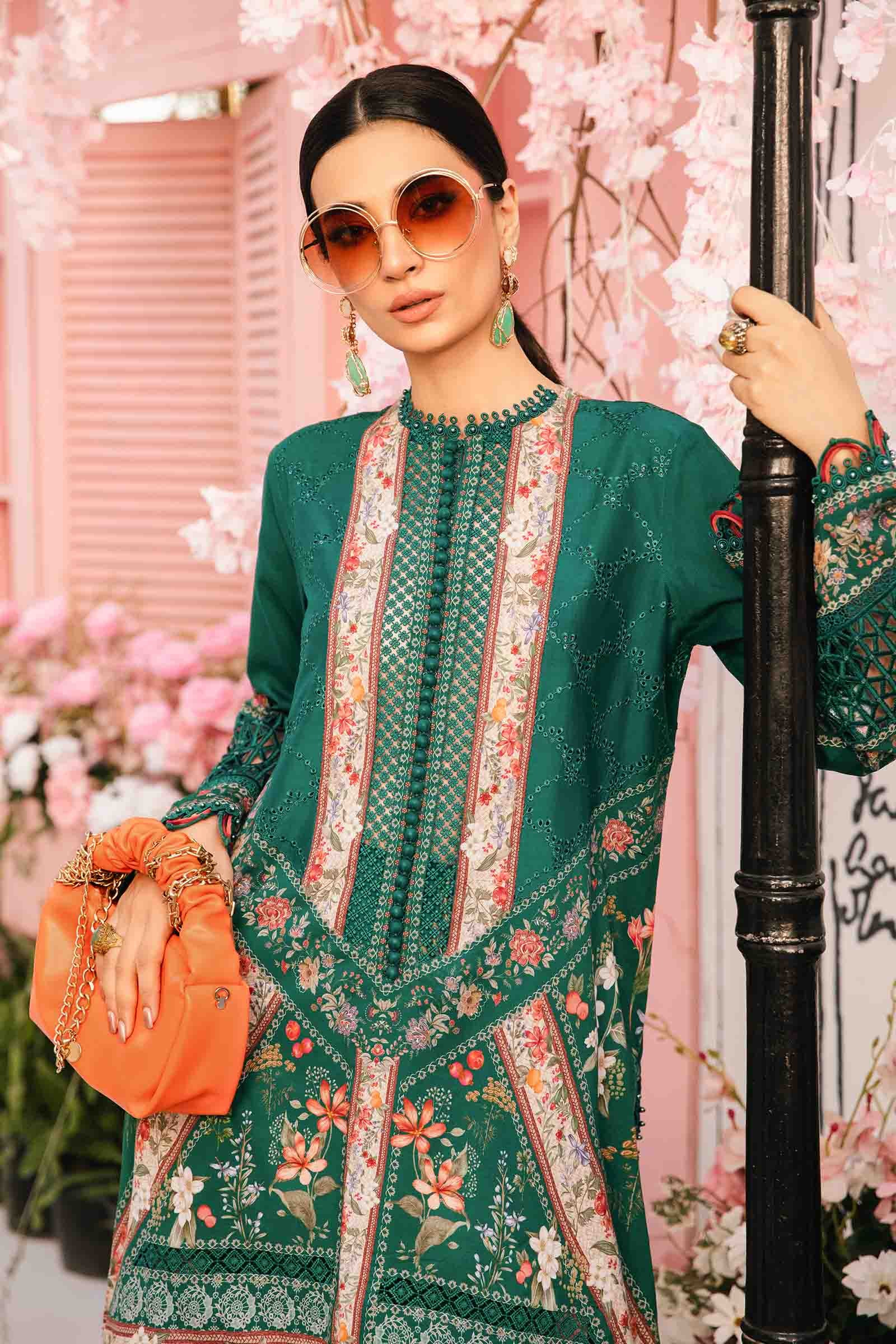 3 Piece Unstitched Embroidered Lawn Suit | MPT-2610-A - Image 2