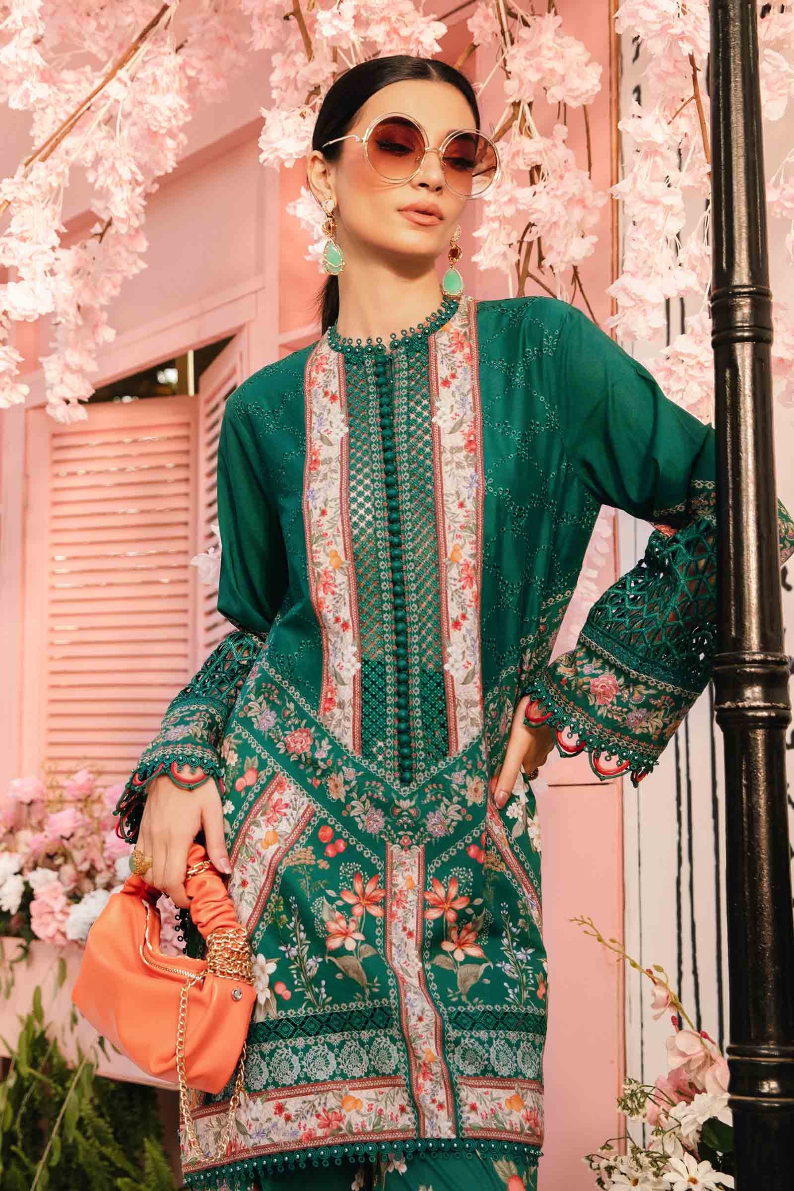 3 Piece Unstitched Embroidered Lawn Suit | MPT-2610-A - Image 5