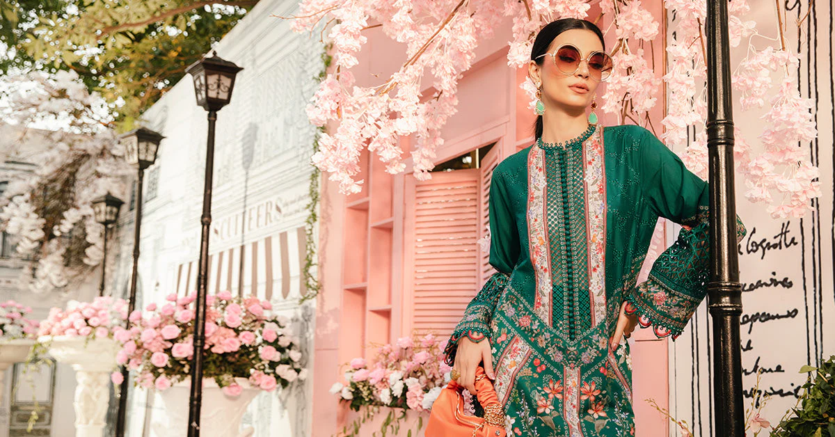 3 Piece Unstitched Embroidered Lawn Suit | MPT-2610-A - Image 9