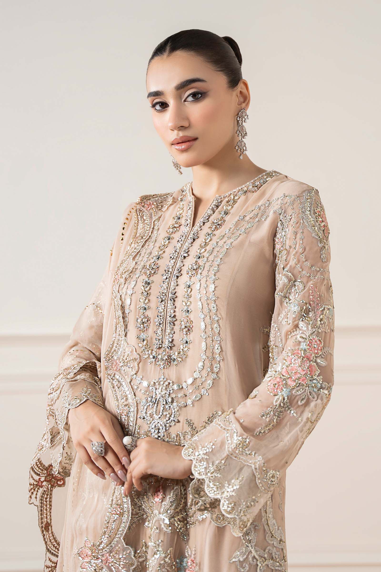 3 Piece Embroidered Chiffon Suit - Image 2