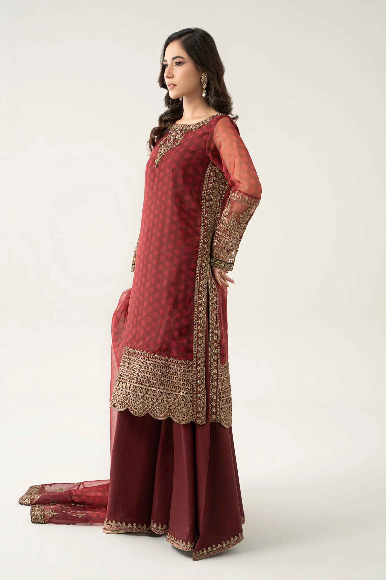 3 Piece Embroidered Suit - Image 7