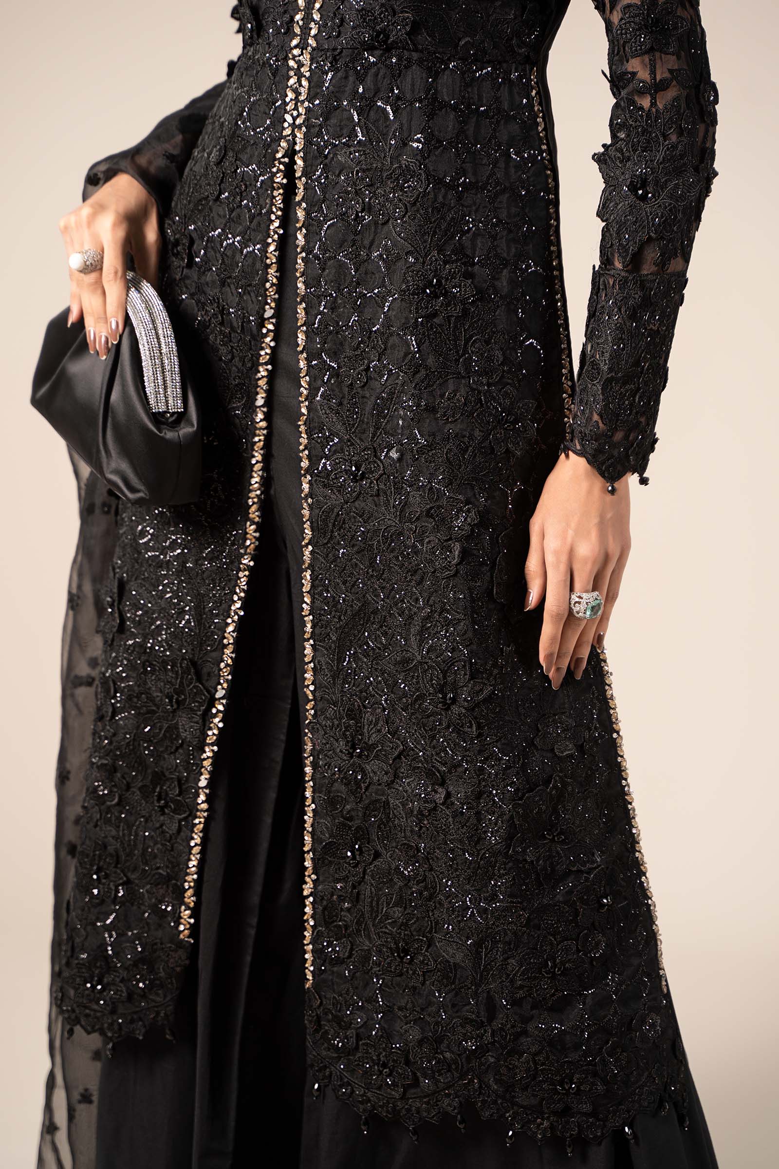 3 Piece Embroidered Organza Suit - Image 11