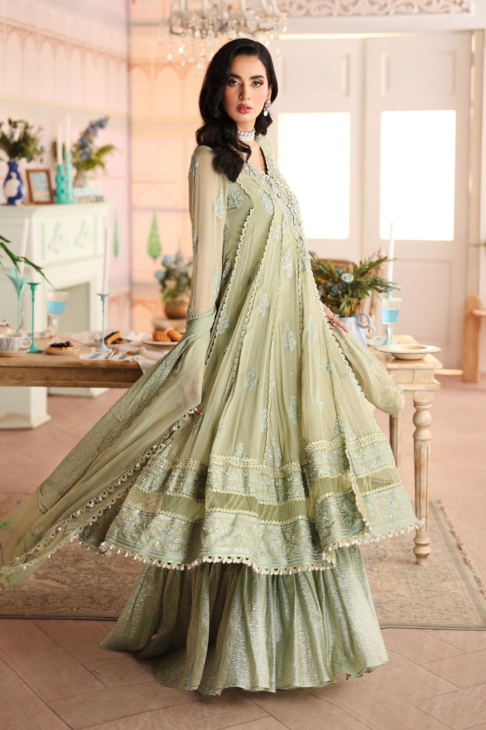 3 Piece Embroidered Chiffon Suit - Image 8