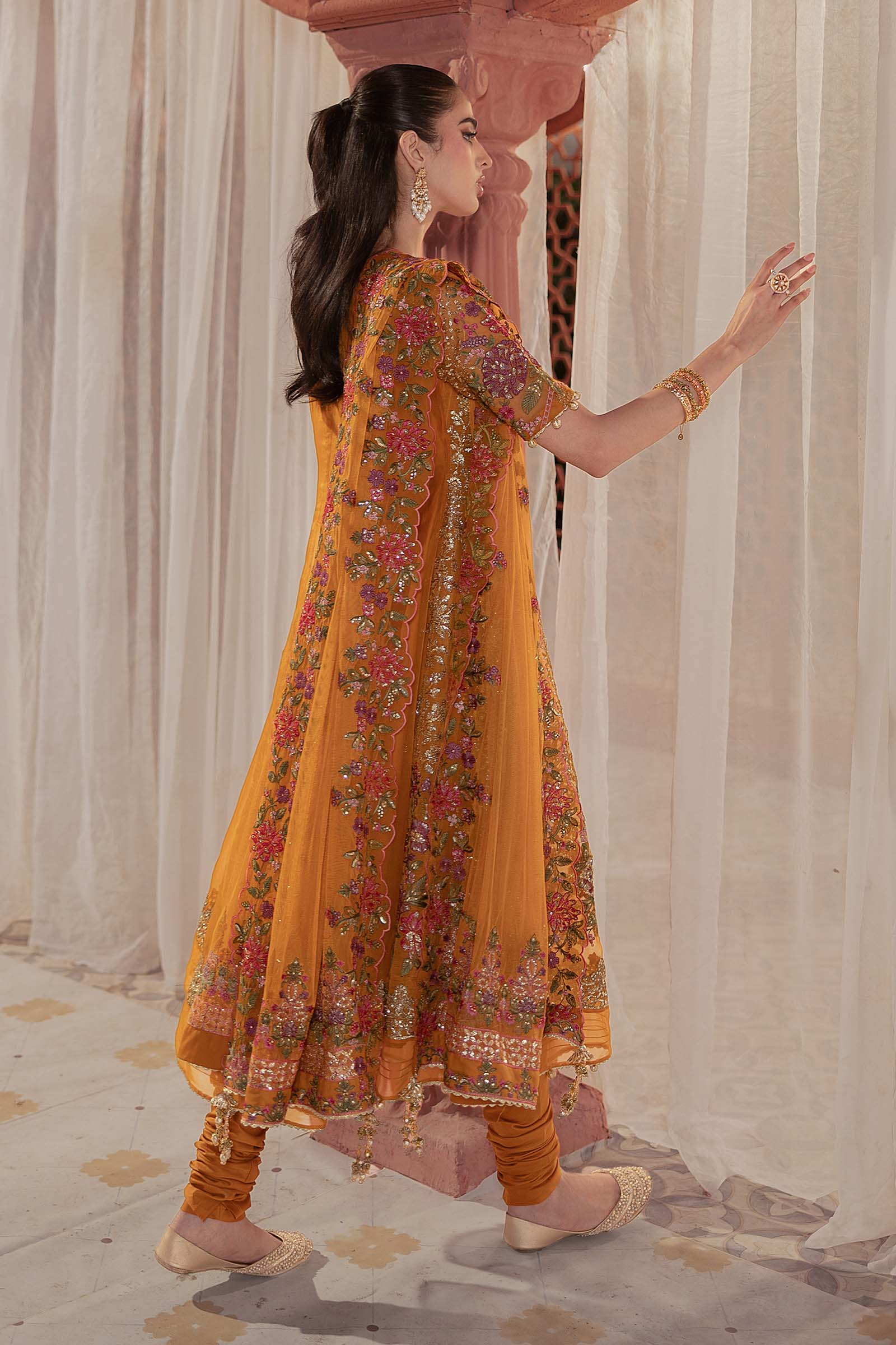 3 Piece Embroidered Organza Suit - Image 6