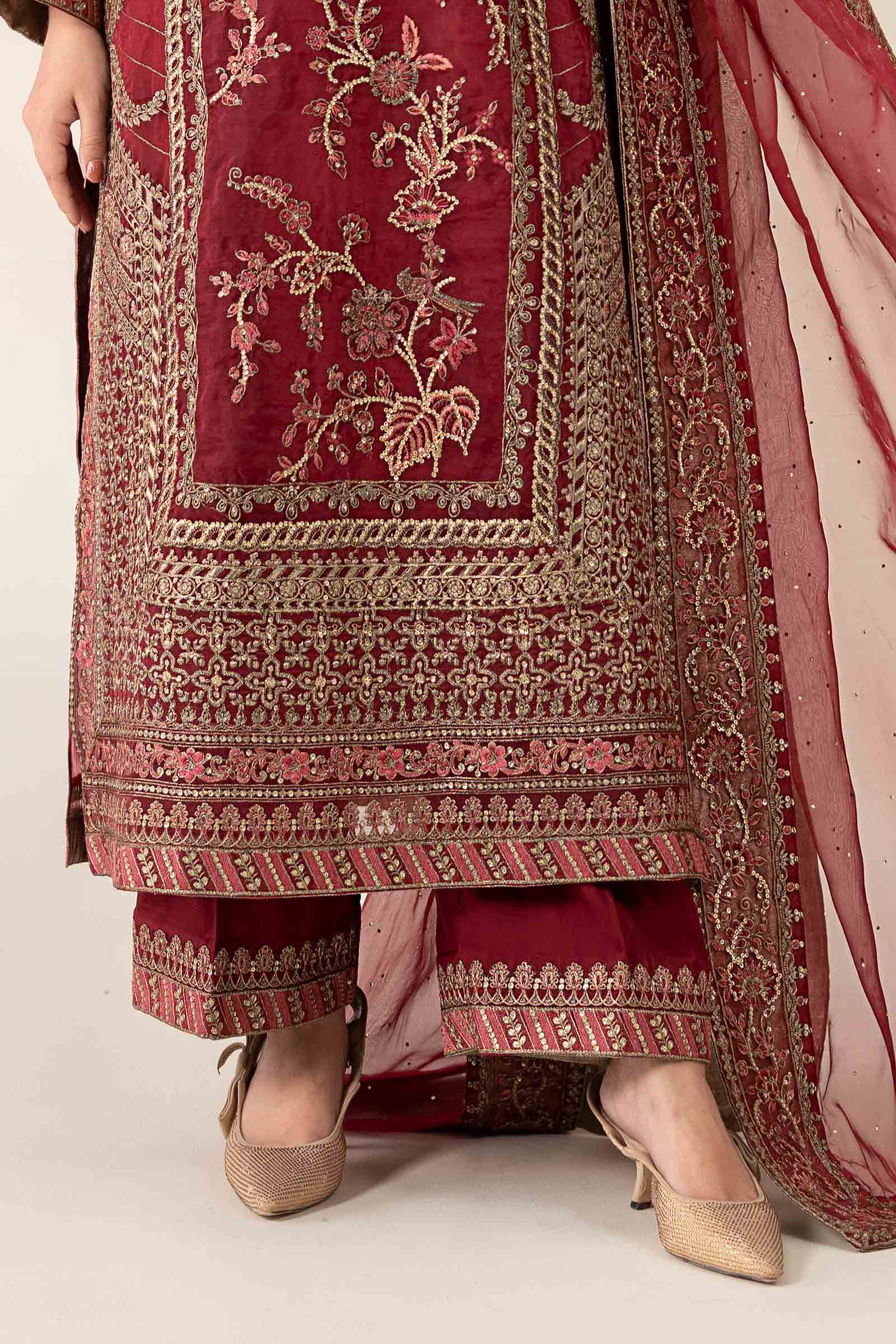 3 Piece Embroidered Organza Suit - Image 7