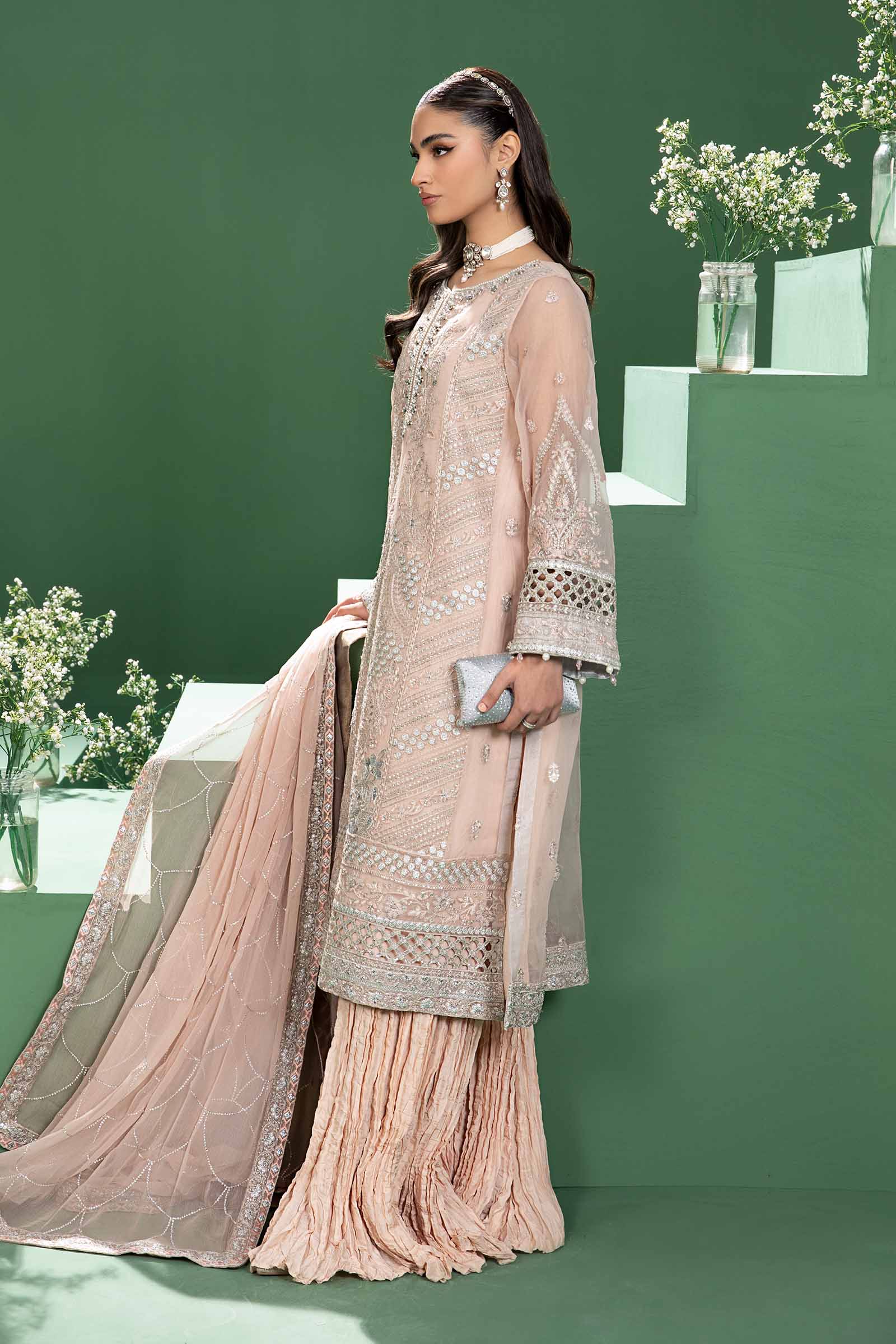 3 Piece Embroidered Organza Suit - Image 3